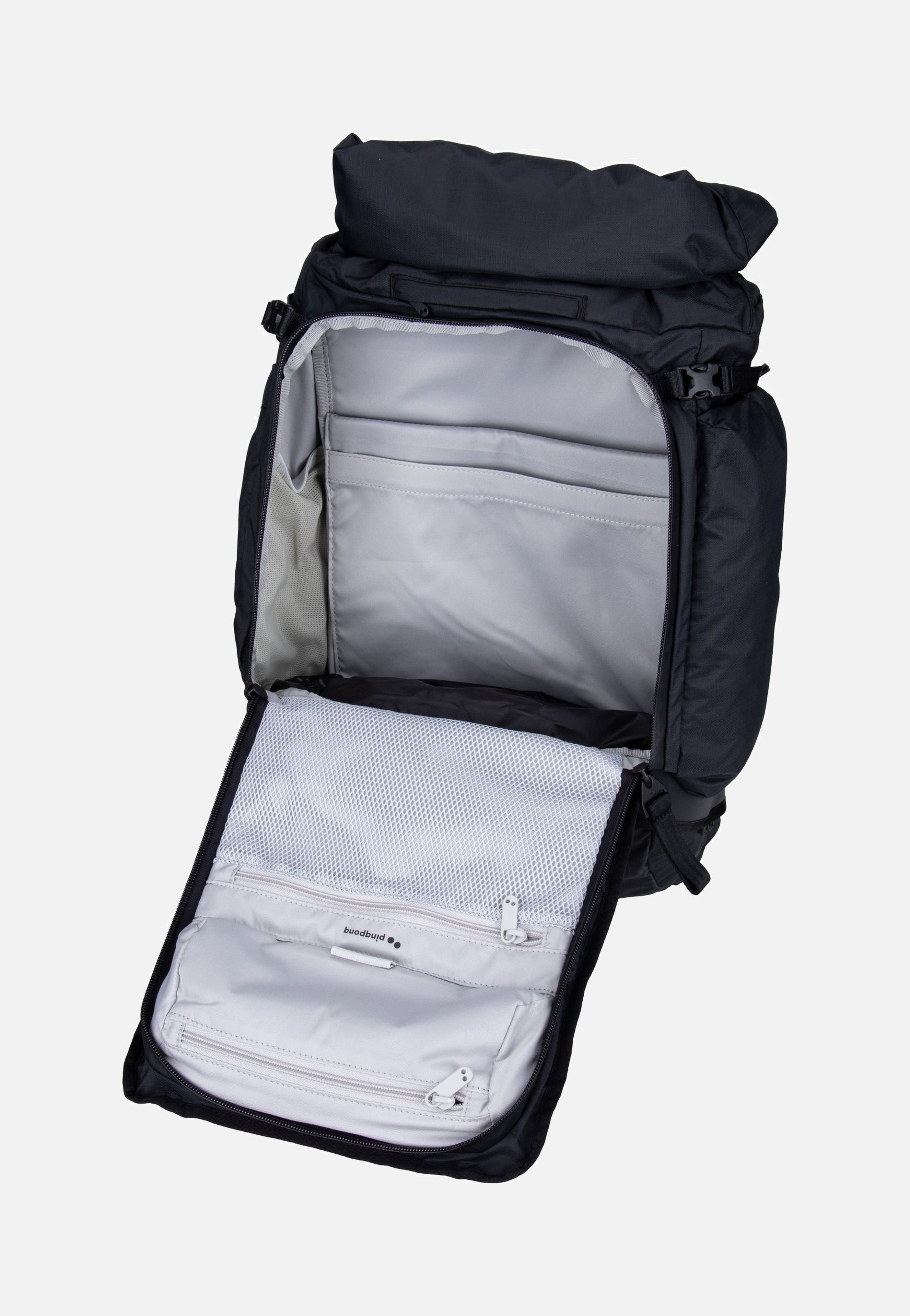pinqponq Komut Medium Pure Black Backpack