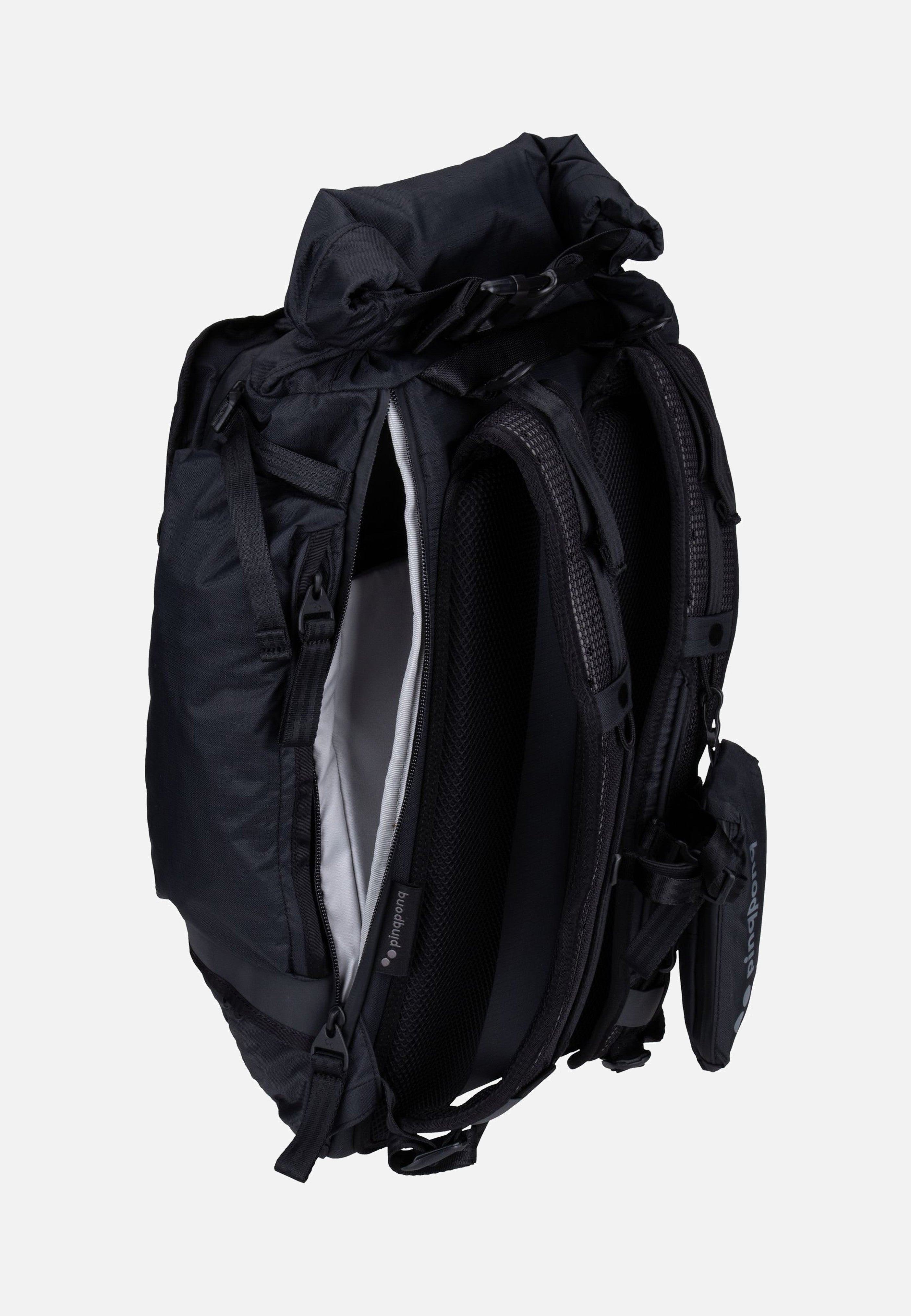 pinqponq Komut Medium Pure Black Backpack