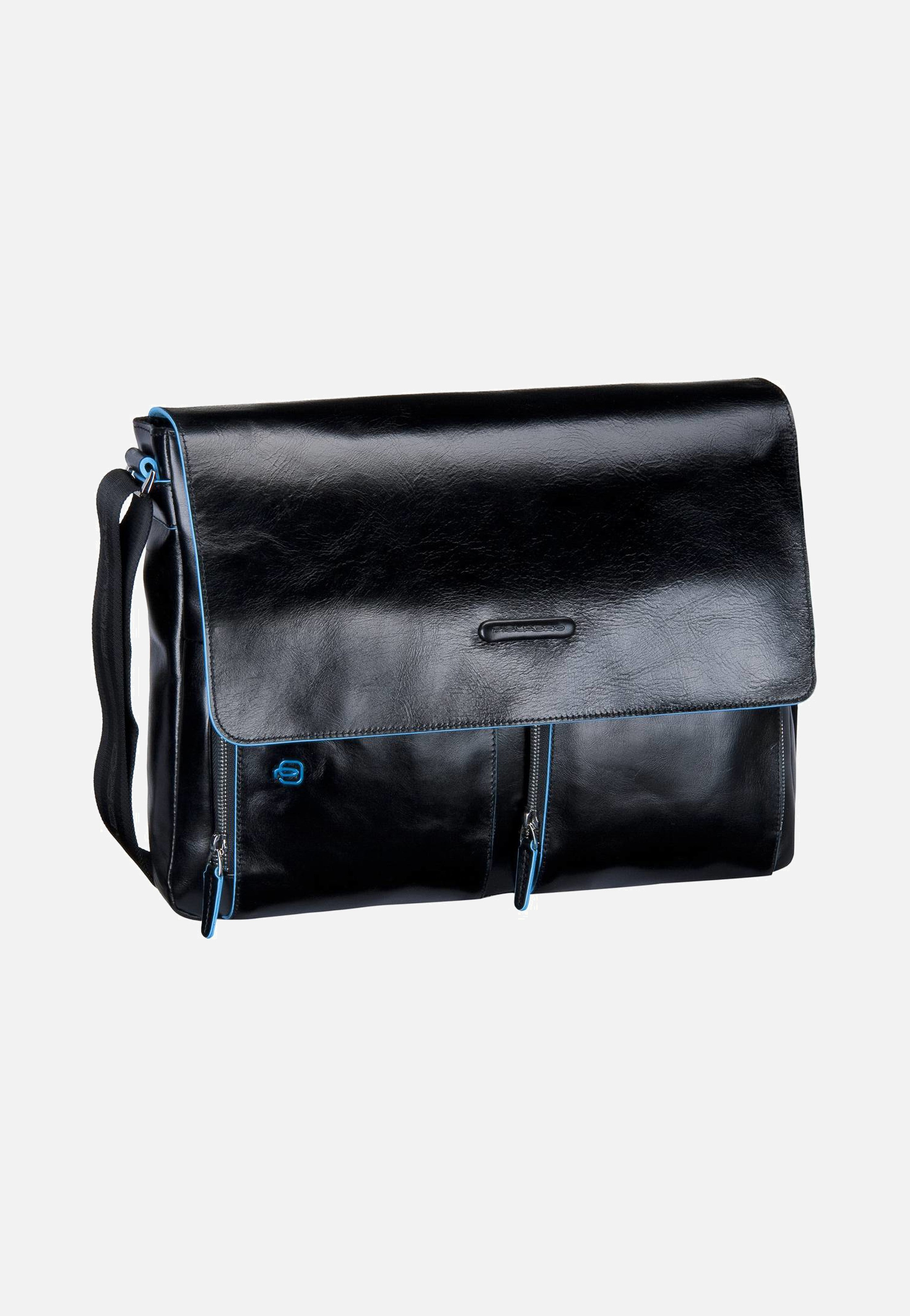 Piquadro - Blue Square Messenger II Nero - Messenger Bag | Men-Image
