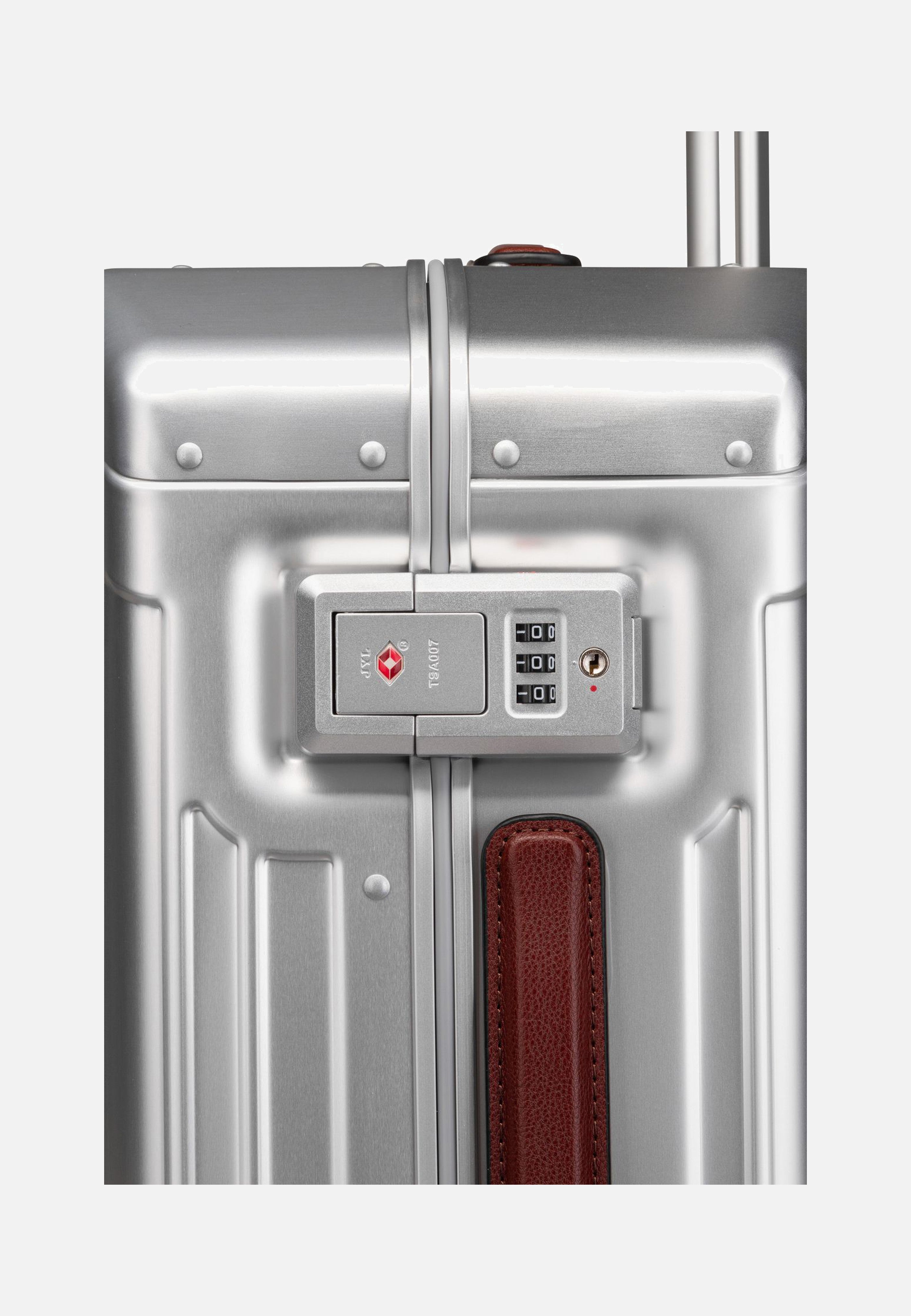 Piquadro - PQ Alu Cabin Size Spinner Grigio-Cuoio - Suitcase | Neutral-Image