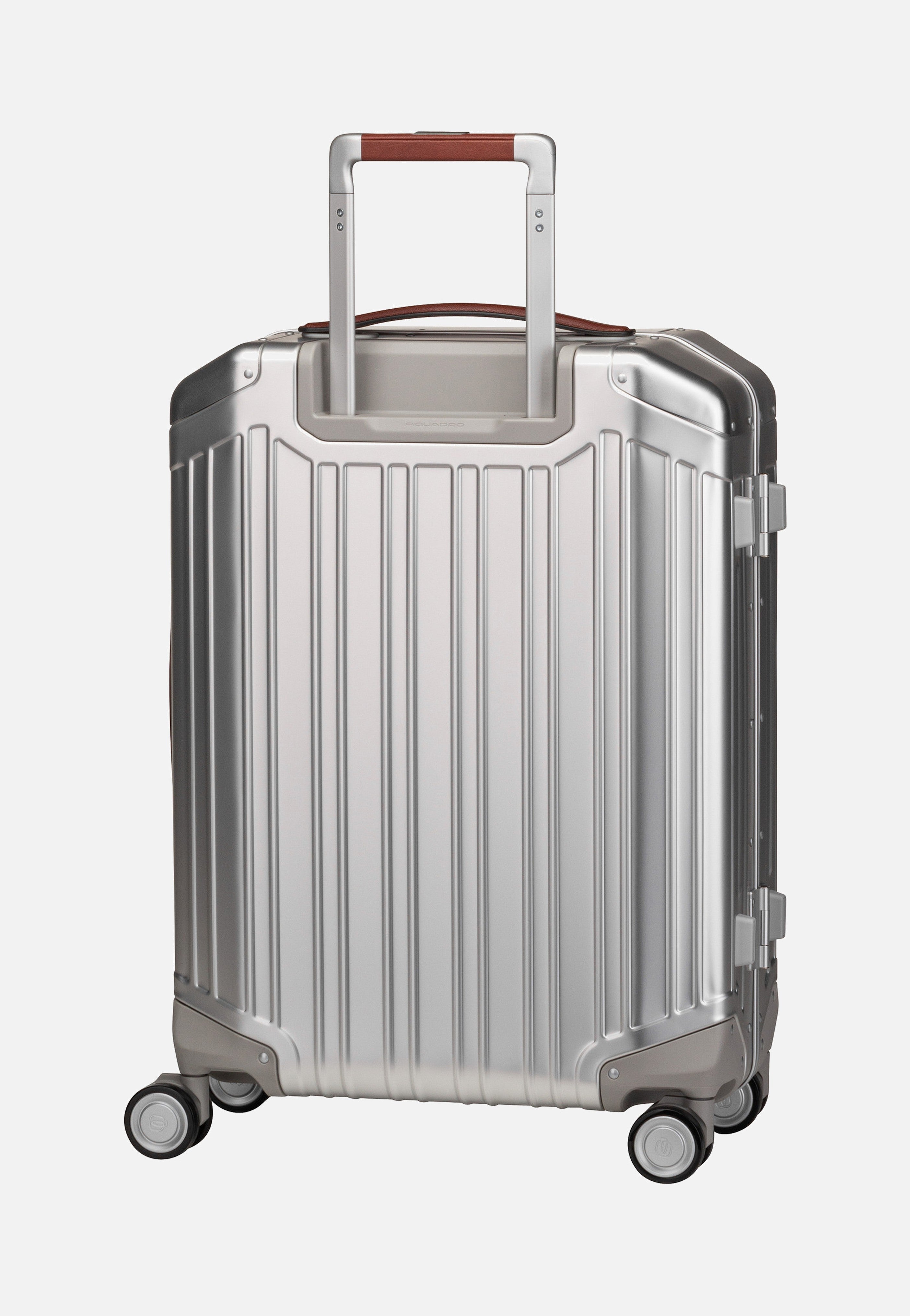 Piquadro - PQ Alu Cabin Size Spinner Grigio-Cuoio - Suitcase | Neutral-Image