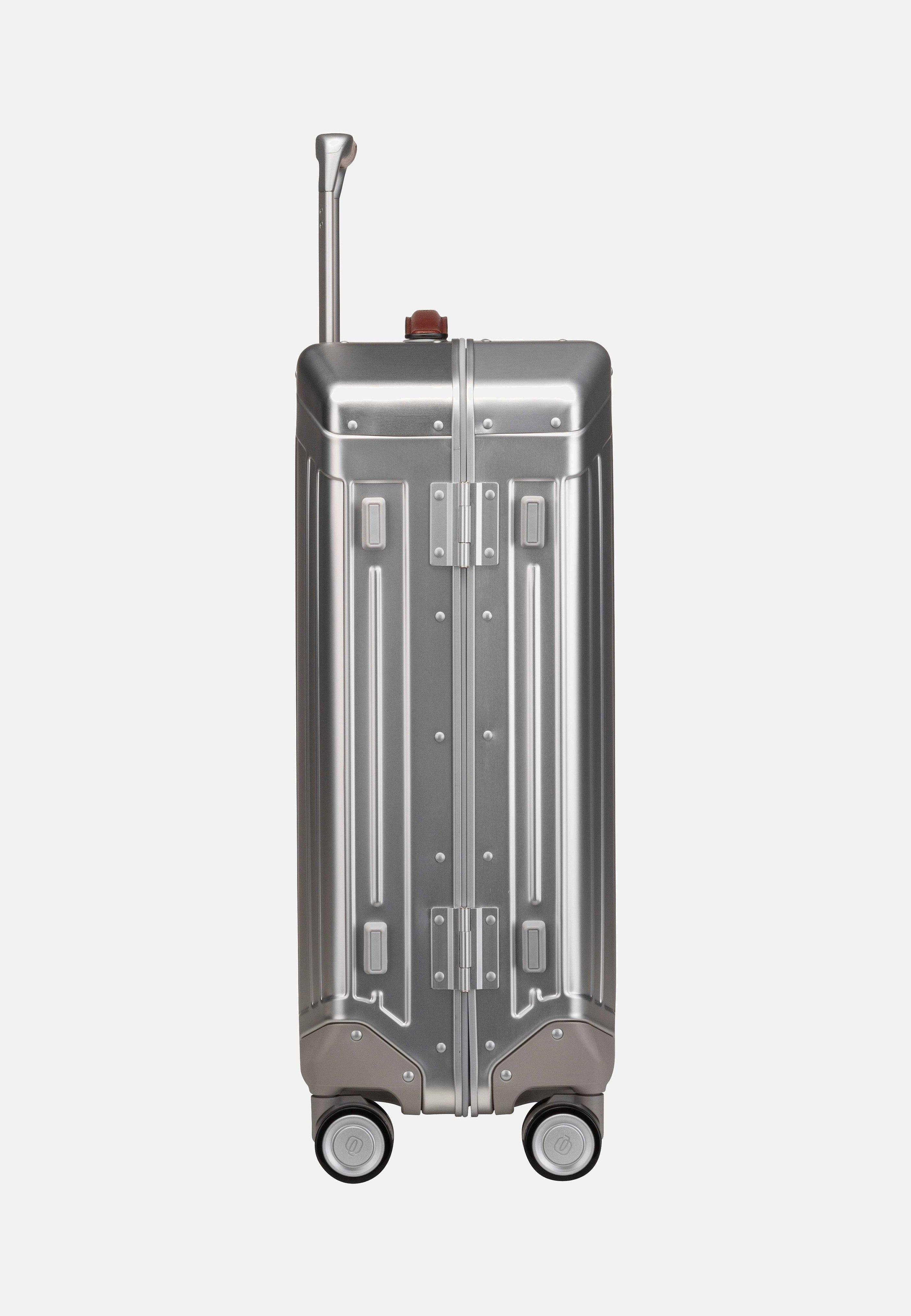 Piquadro - PQ Alu Cabin Size Spinner Grigio-Cuoio - Suitcase | Neutral-Image