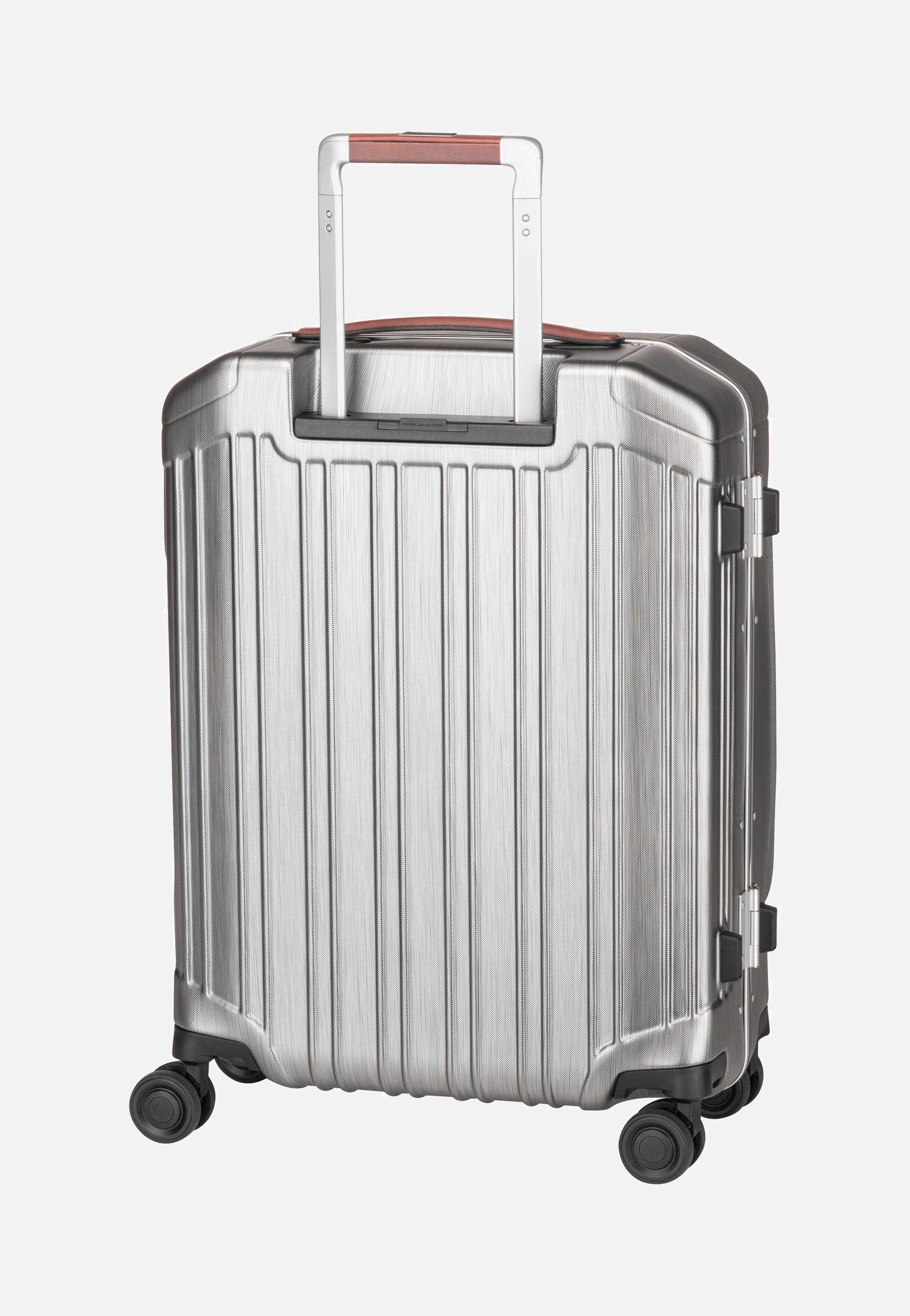 Piquadro - PQ-LM Cabin Spinner 4426 with Front Pocket Nero-Cuoio - Suitcase | Neutral-Image