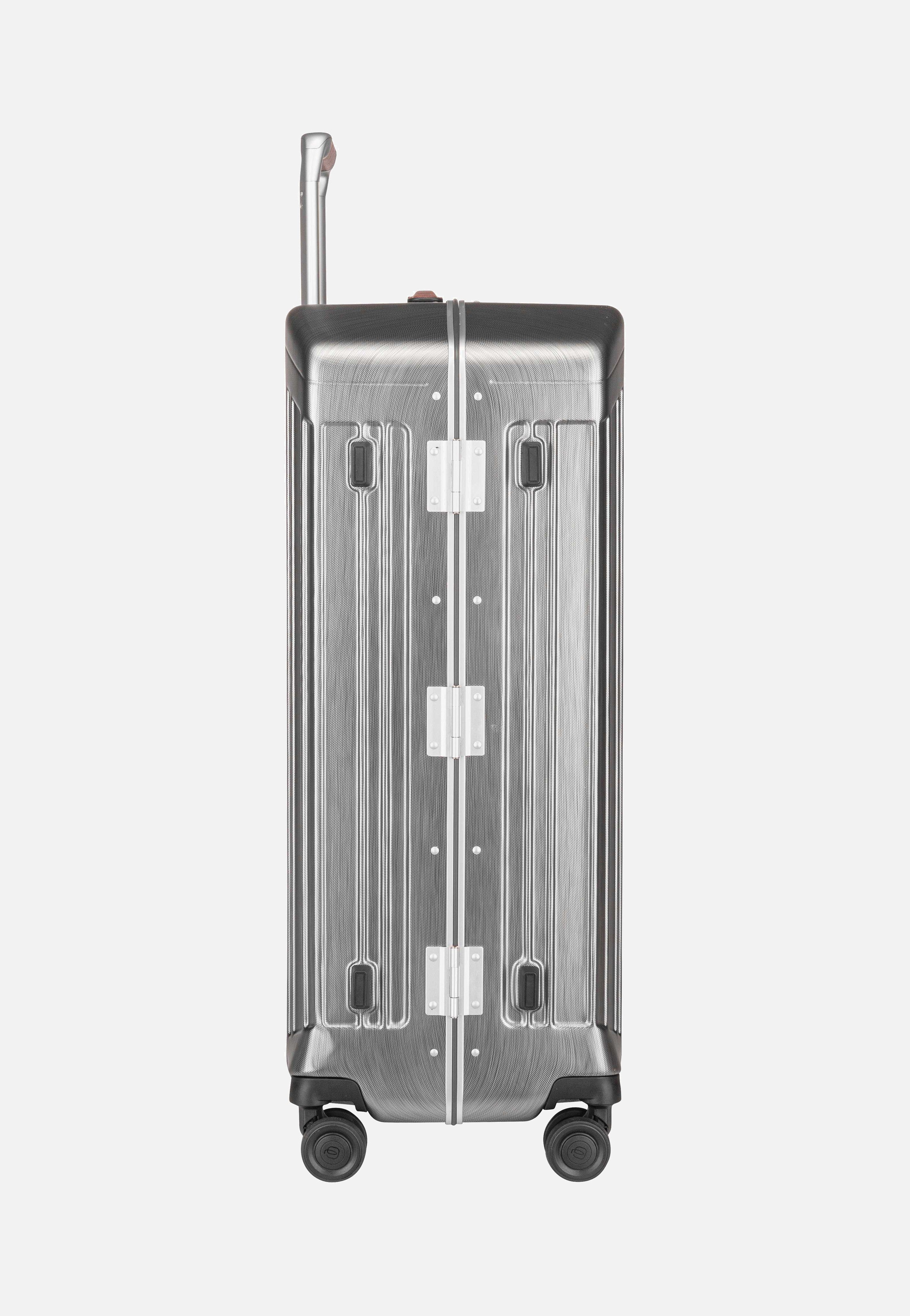 Piquadro - PQ-LM Medium Spinner 4427 Nero-Cuoio - Suitcase | Neutral-Image