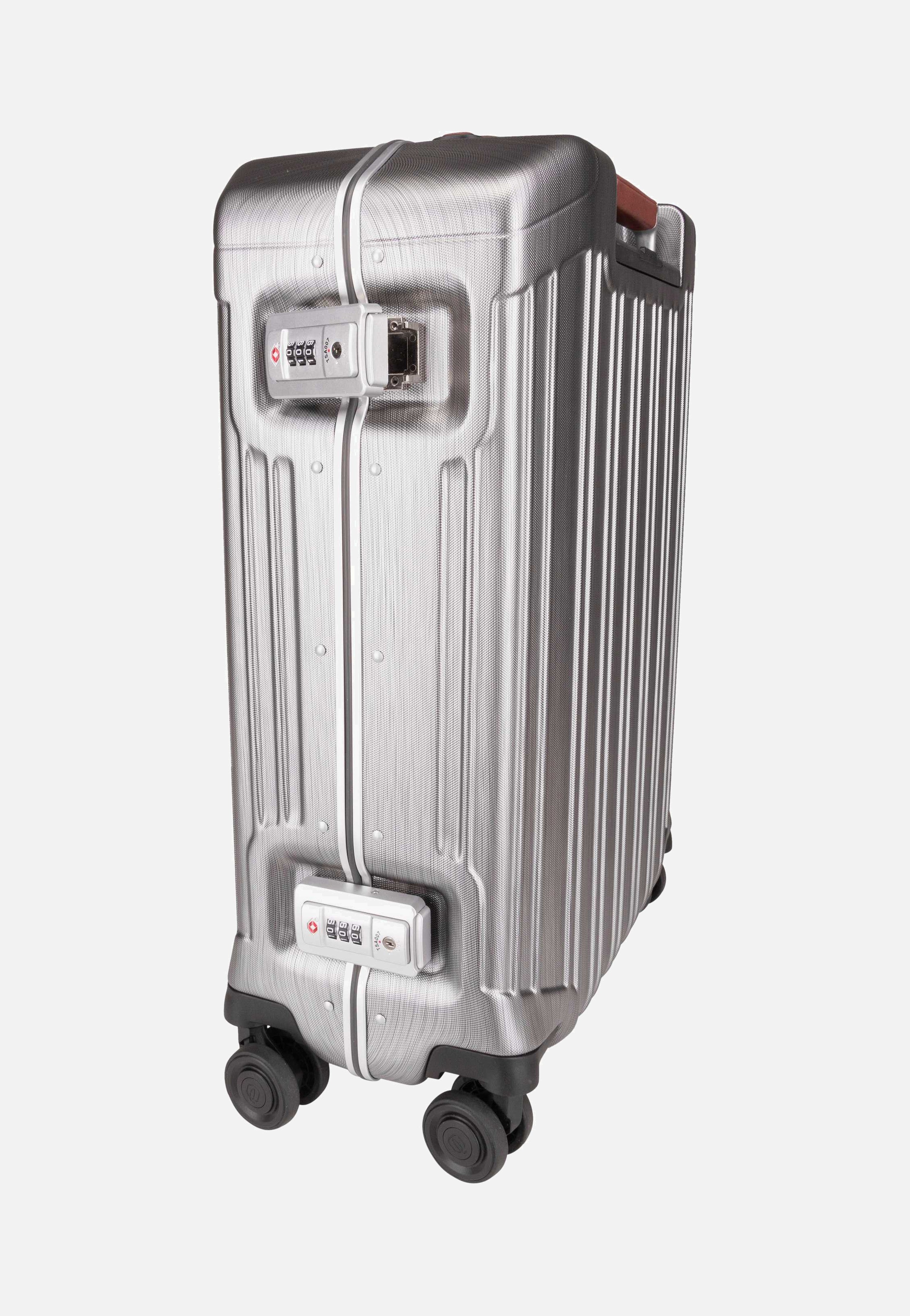 Piquadro - PQ-LM Slim Cabin Spinner 4425 Nero-Cuoio - Suitcase | Neutral-Image