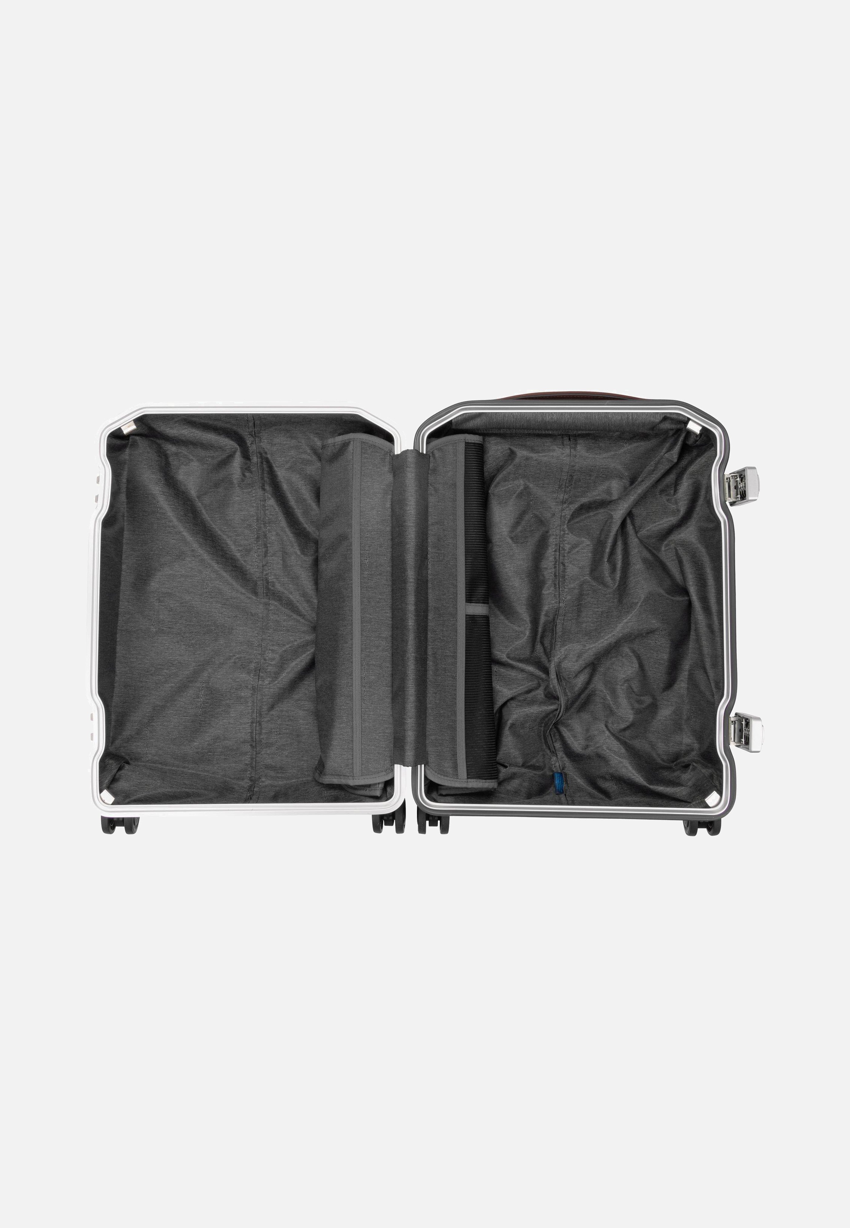 Piquadro - PQ-LM Slim Cabin Spinner 4425 Nero-Cuoio - Suitcase | Neutral-Image