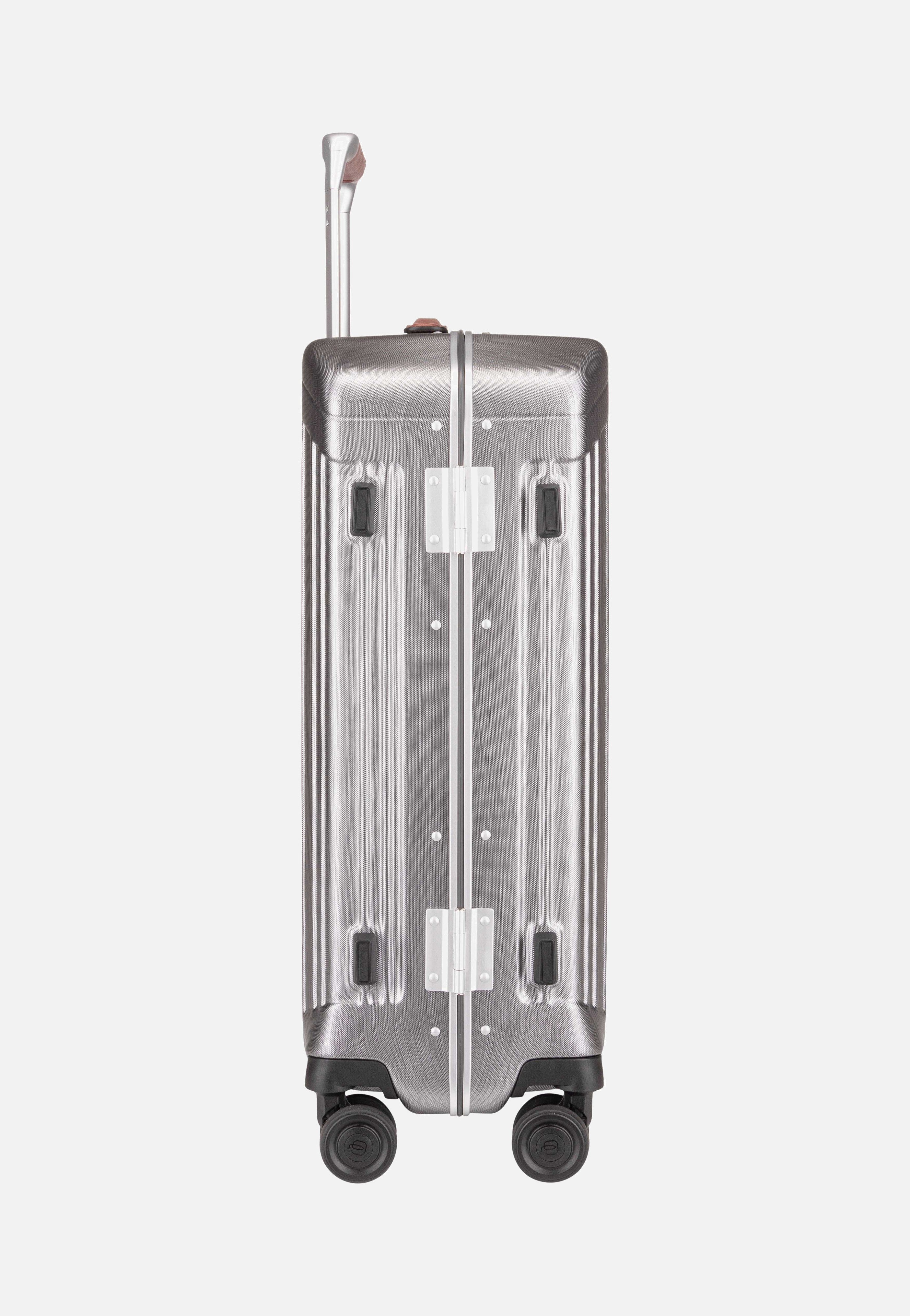Piquadro - PQ-LM Slim Cabin Spinner 4425 Nero-Cuoio - Suitcase | Neutral-Image