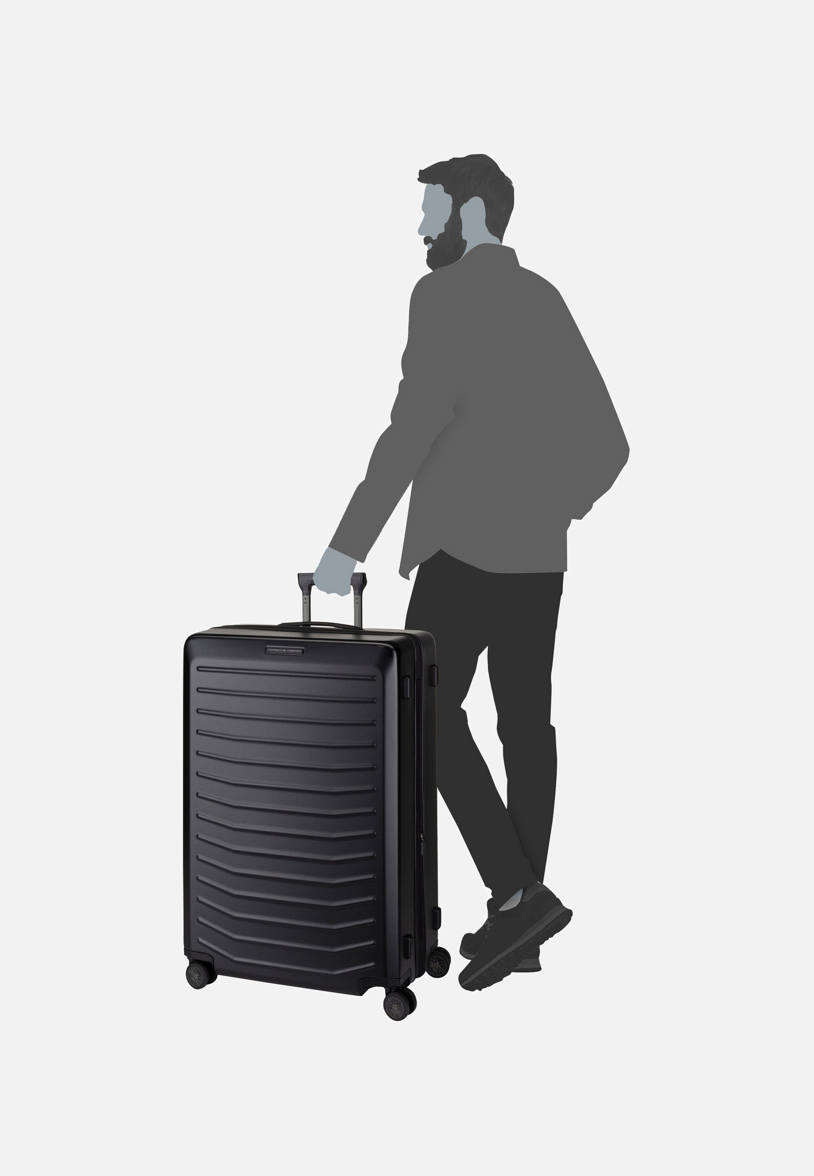 Porsche Design Roadster 4W Trolley XL Black Suitcase