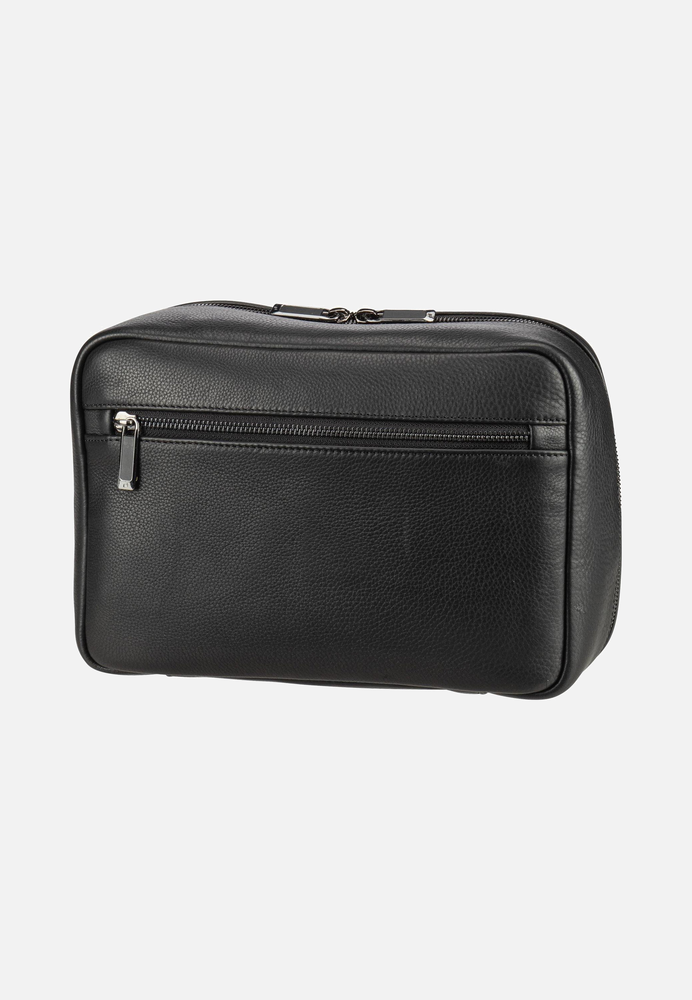 Porsche Design - Roadster Leather Washbag L Black - Toiletry Bag | Men-Image
