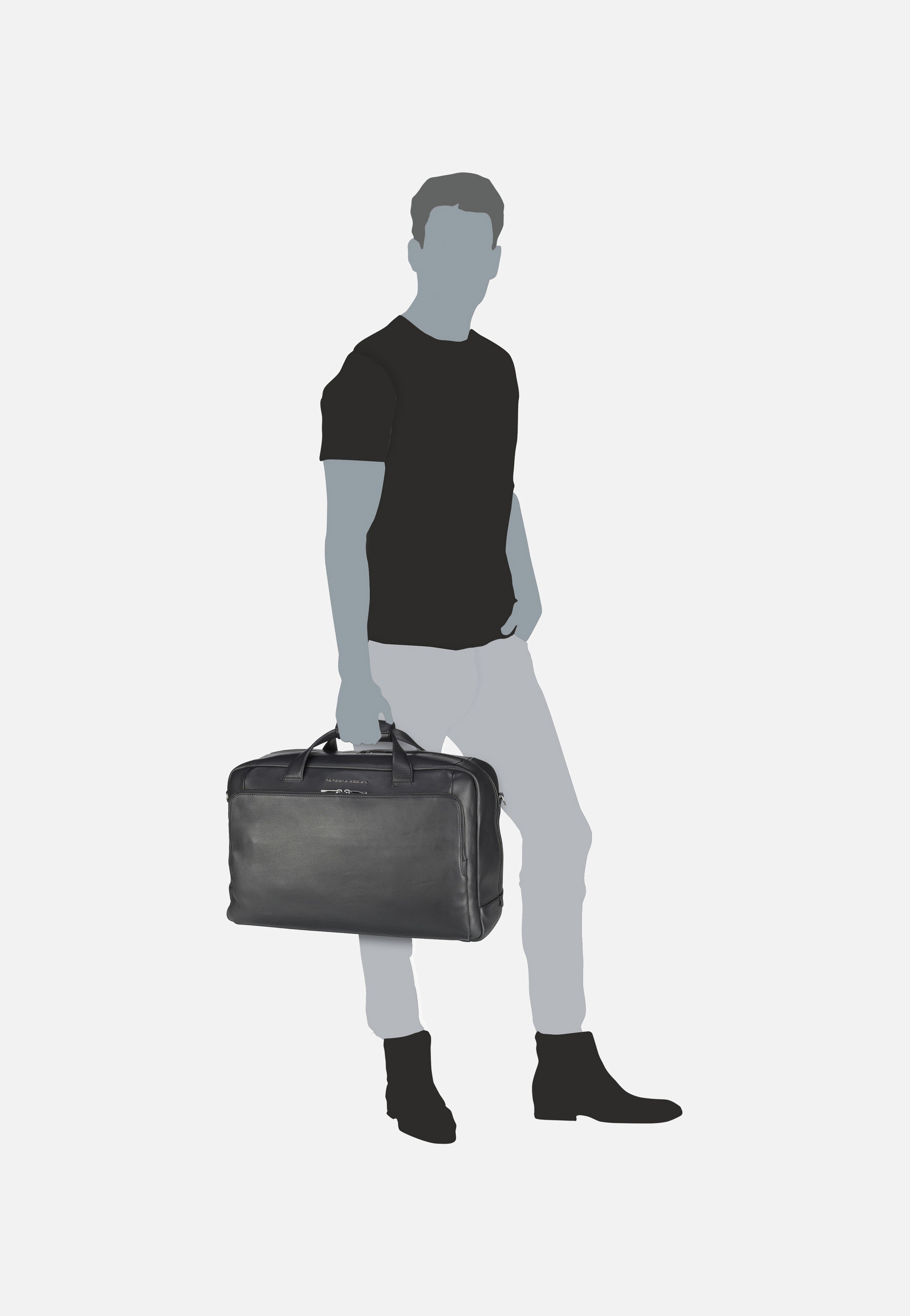 Porsche Design - Roadster Leather 1001 Black - Weekender | Men-Image