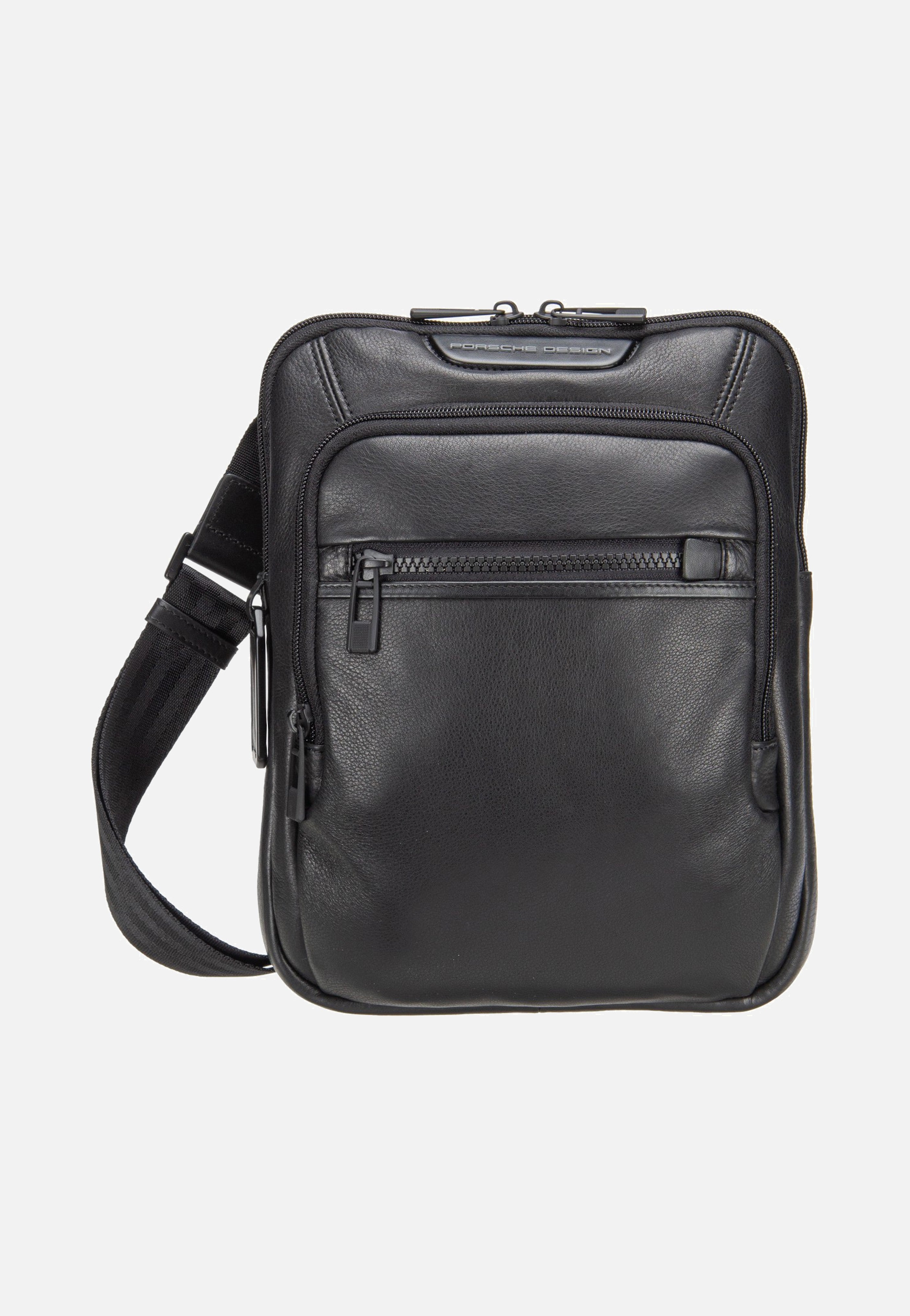 Porsche Design - Roadster Leather Evo Shoulder Black - Crossbody Bag | Men-Image