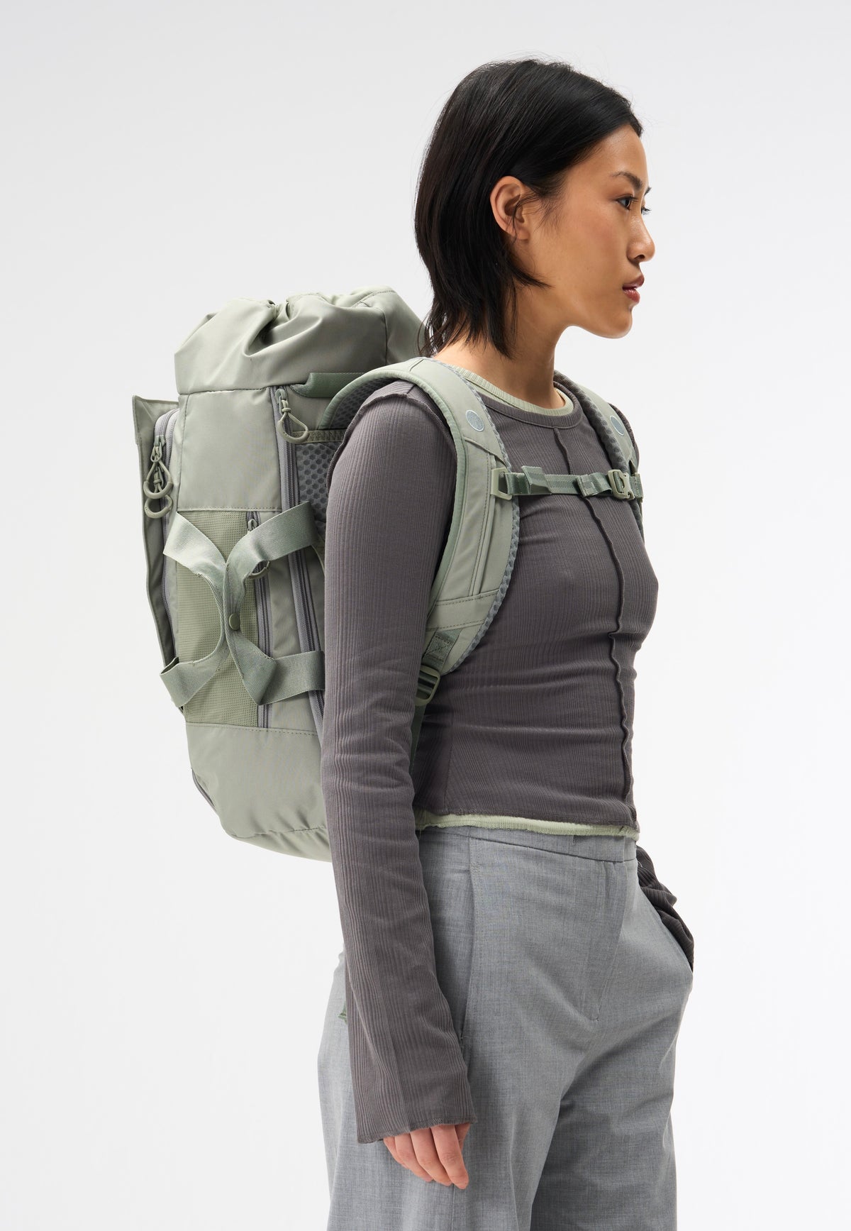 pinqponq Blok Medium Misted Mint Mochila de viaje