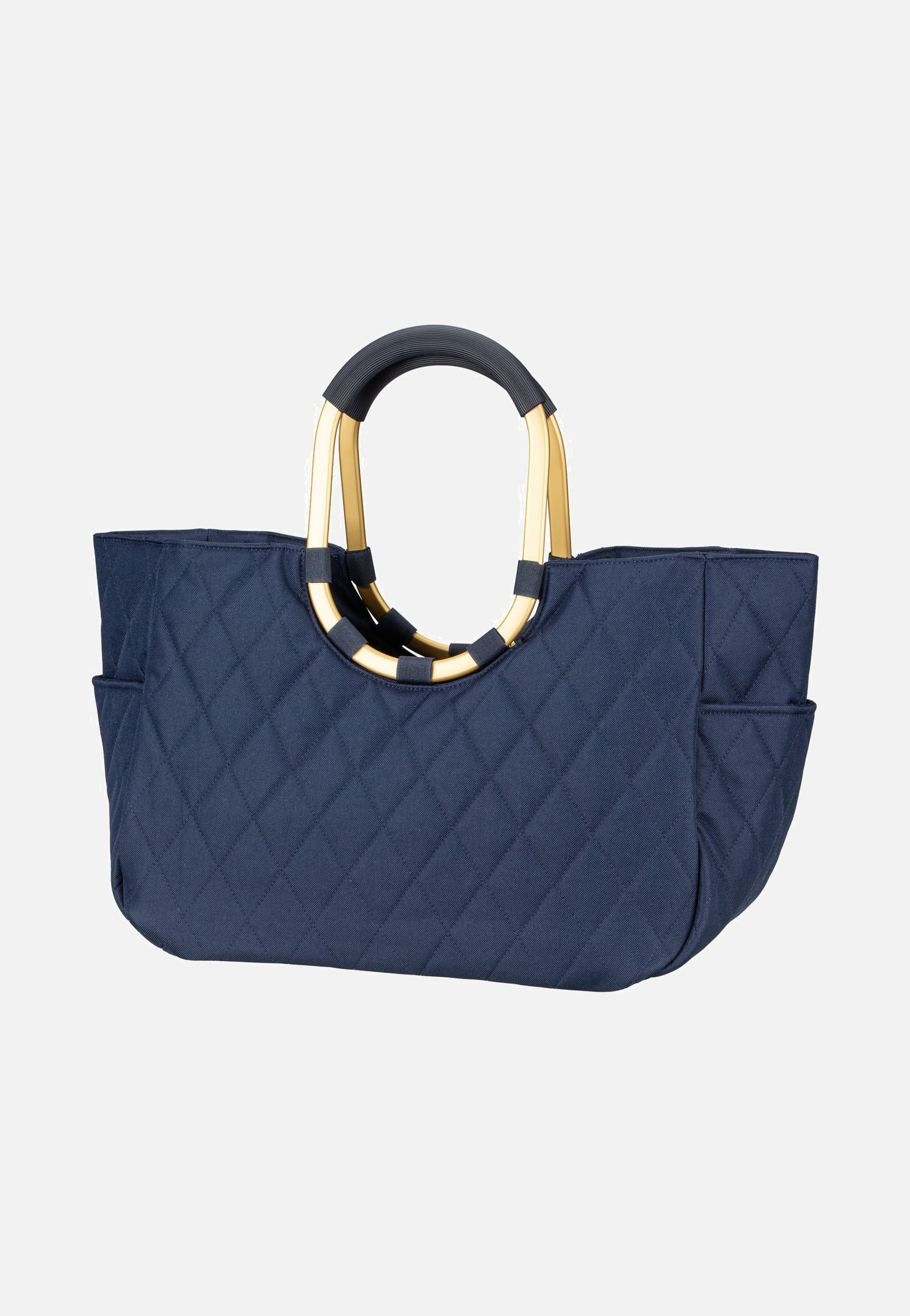 reisenthel loopshopper L Frame Rhombus Midnight Gold Shopping Basket
