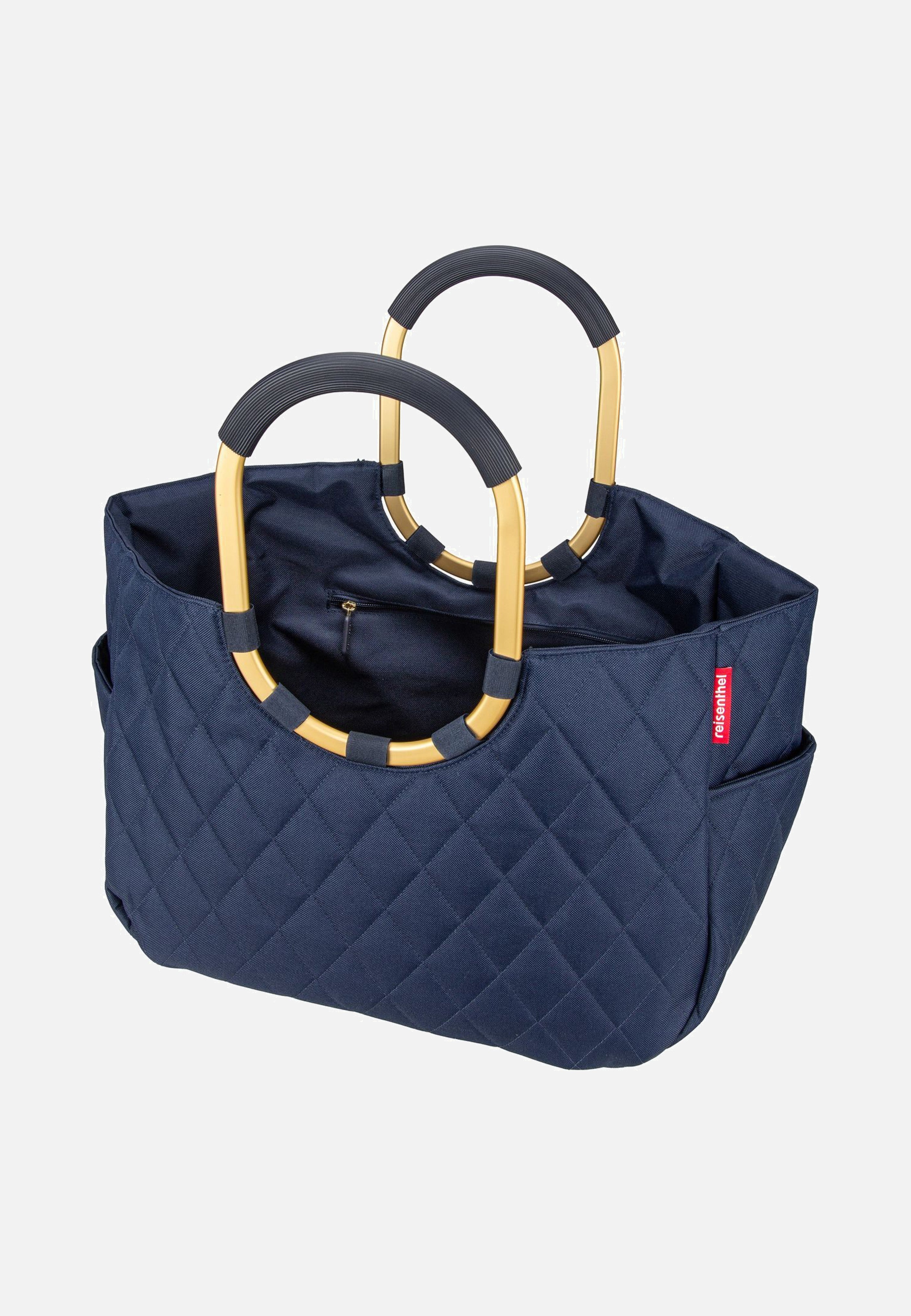 reisenthel loopshopper L Frame Rhombus Midnight Gold Shopping Basket