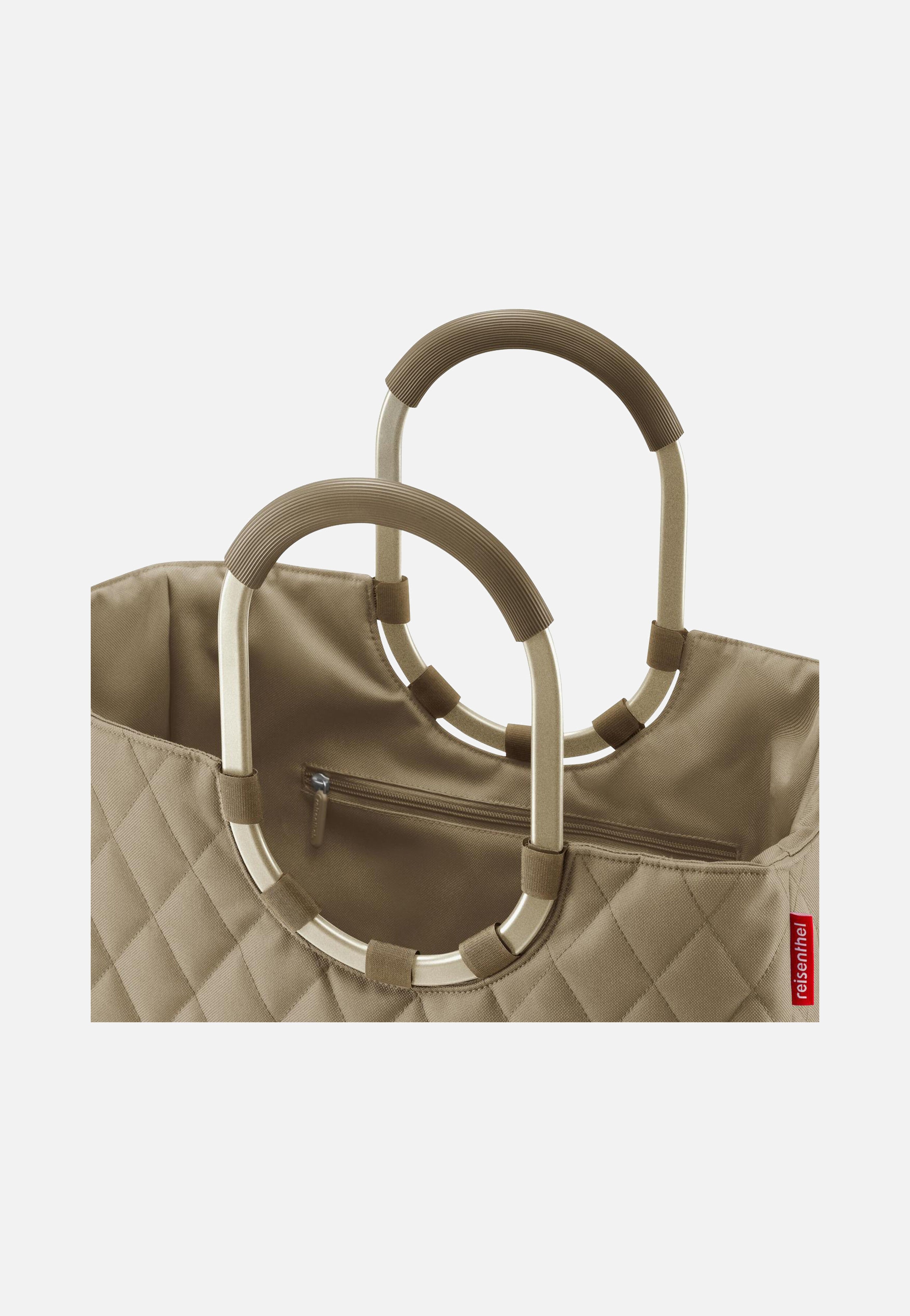 reisenthel loopshopper L Rhombus Olive Shopping Basket