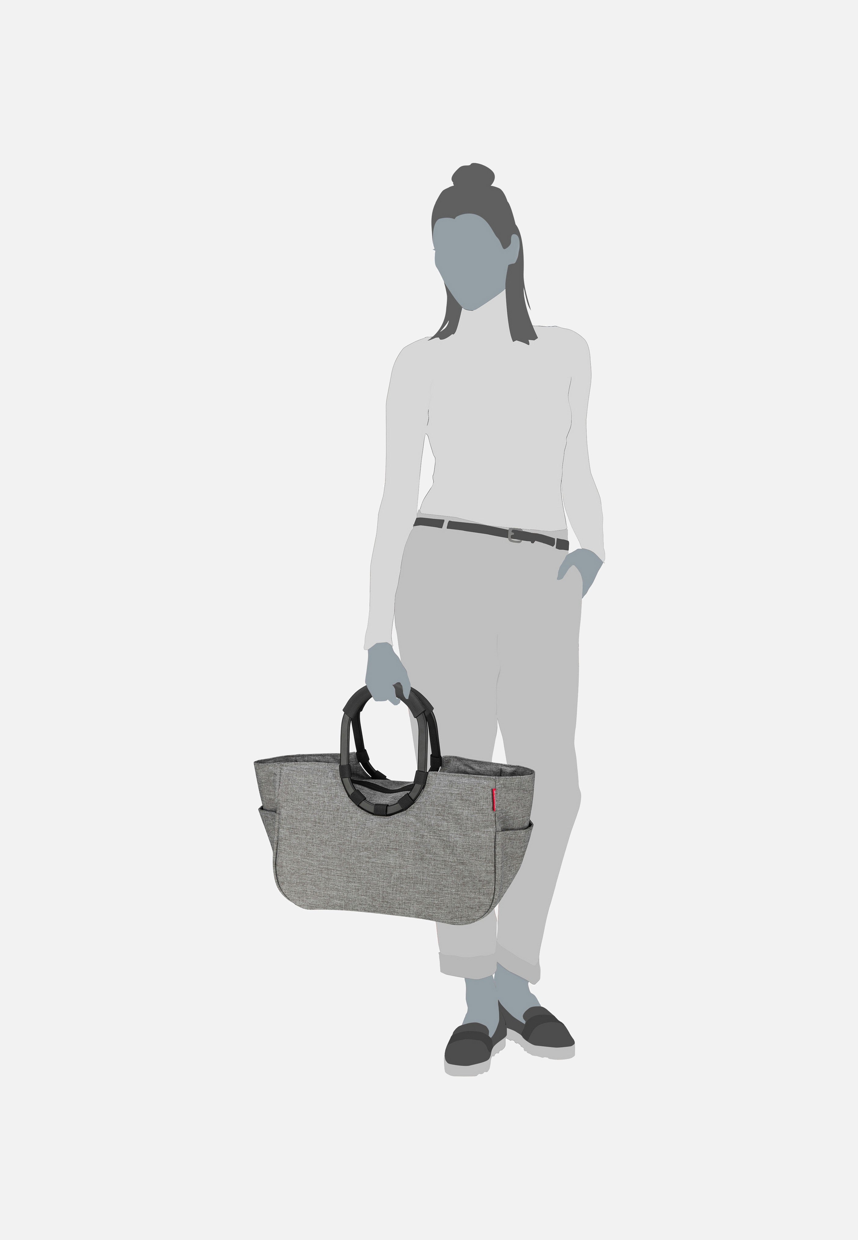 reisenthel loopshopper M frame Twist Silver Shopping Basket