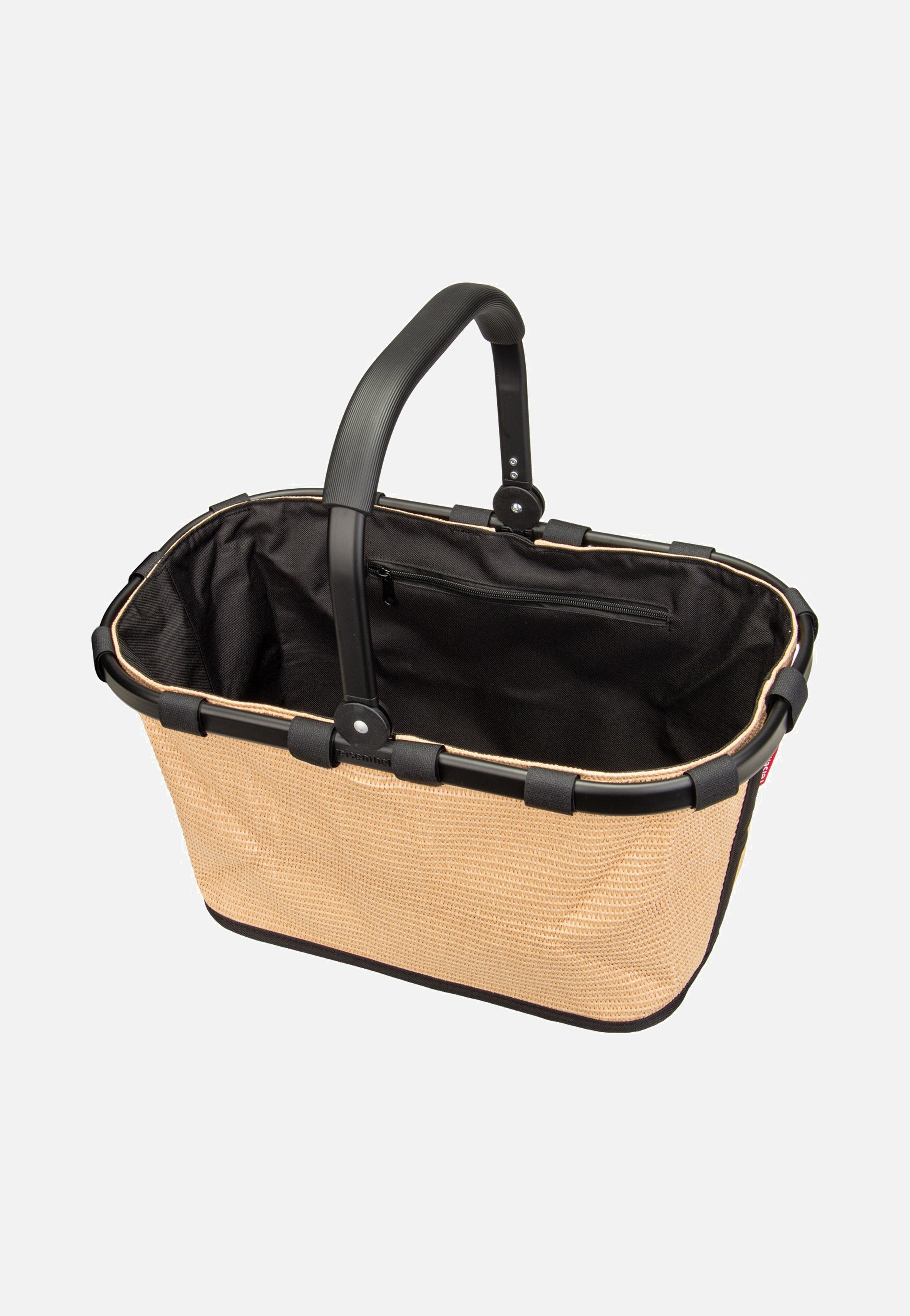 reisenthel carrybag frame Raffia Black Shopping Basket