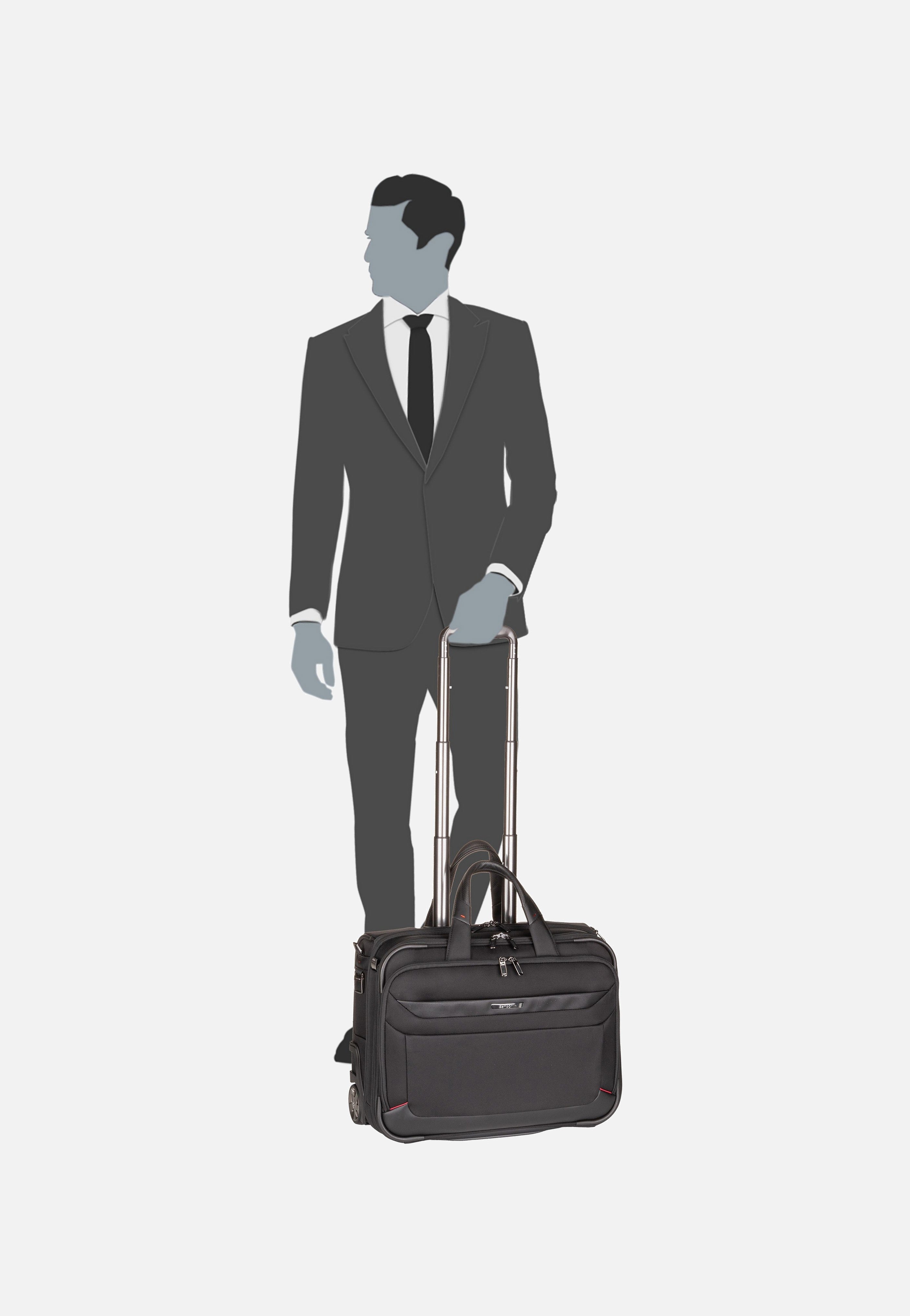 Samsonite - Pro-DLX 6 Rolling Tote 15.6'' Black - Pilot Case | Neutral-Image