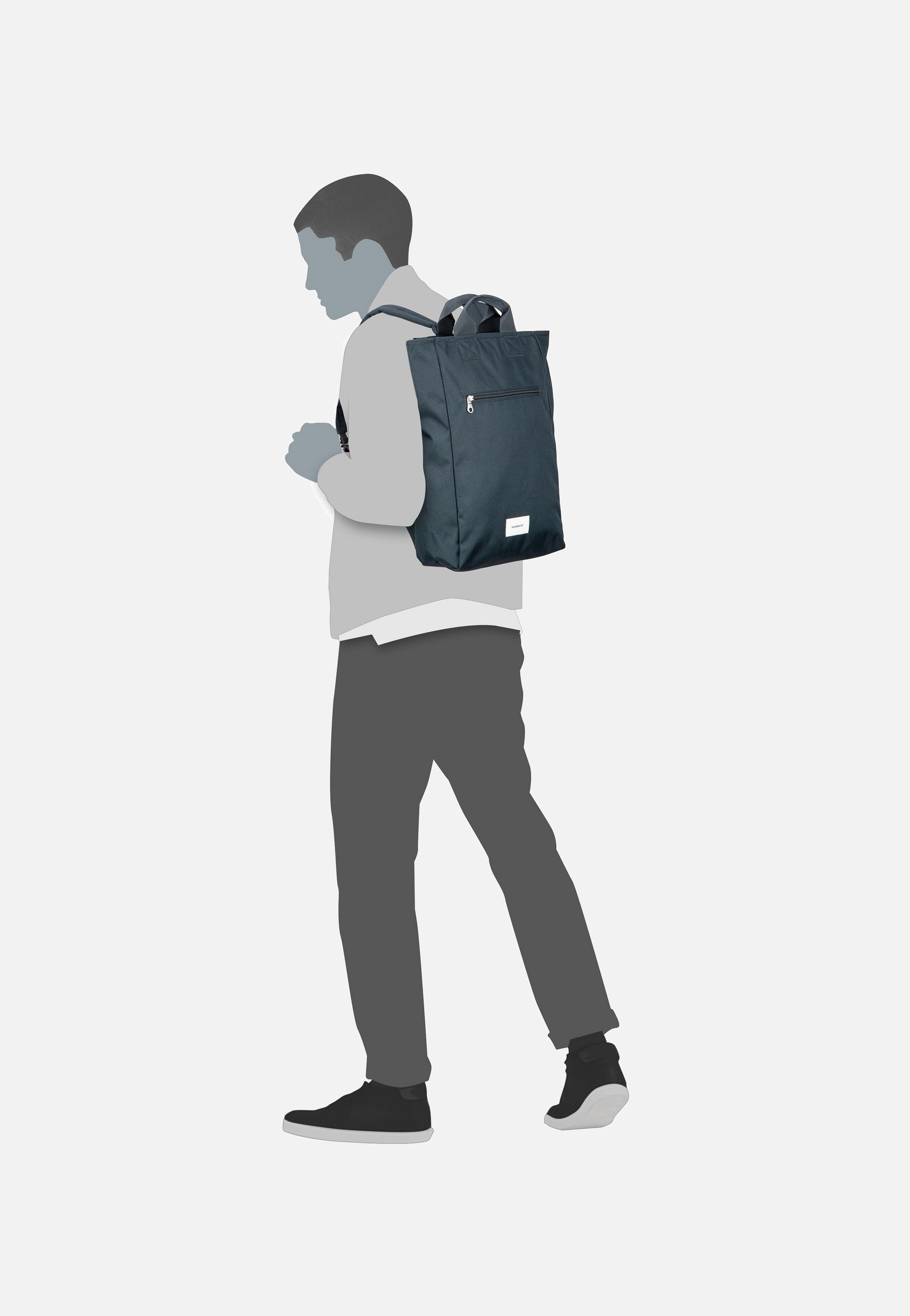 Sandqvist Ground 2-Way Bag Navy Backpack