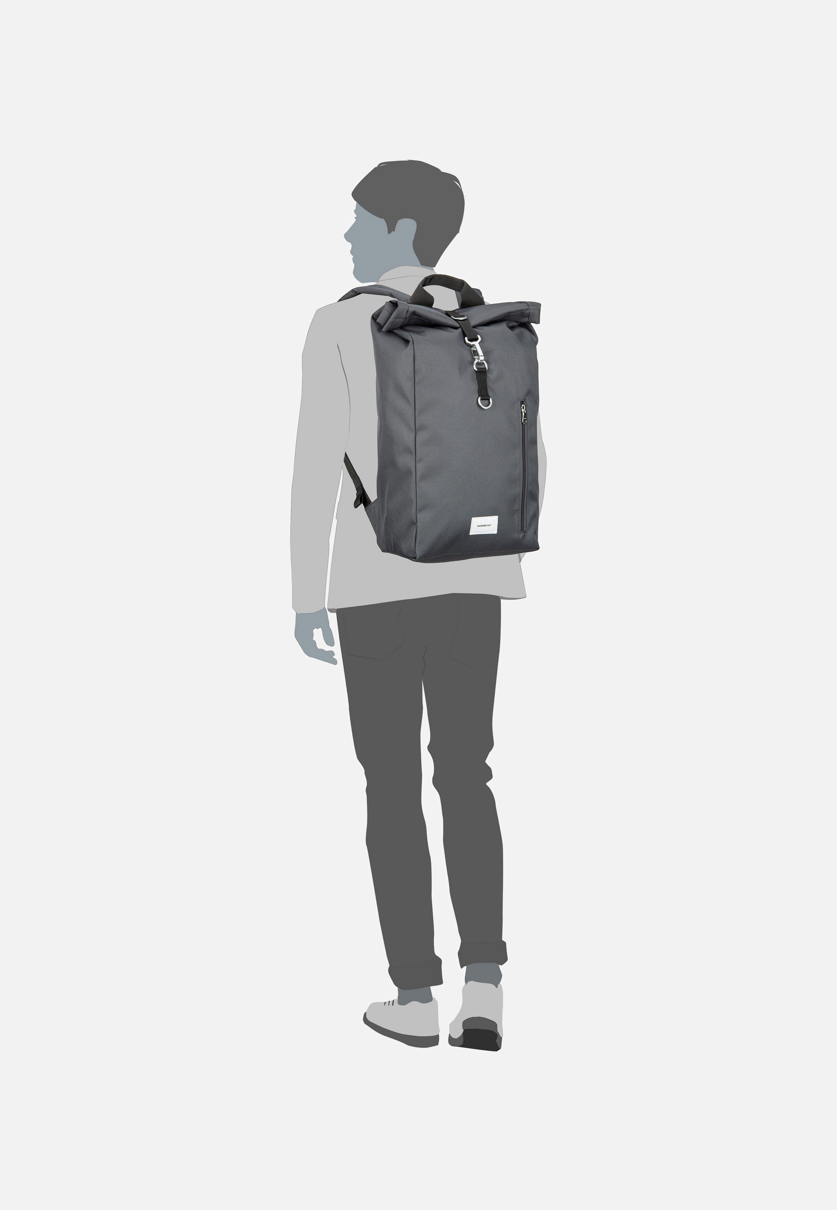 Sandqvist Ground L Asphalt Backpack