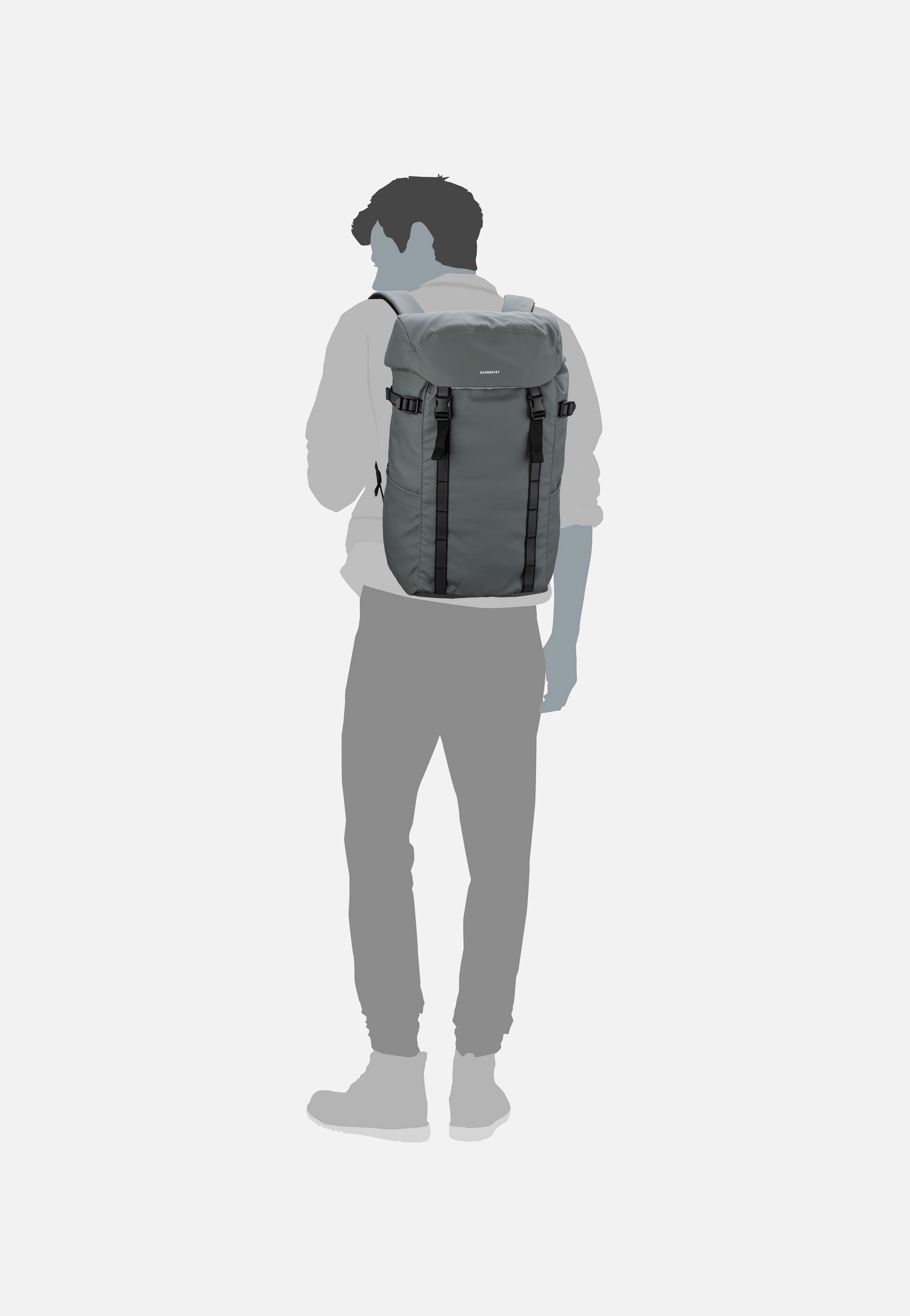 Sandqvist Jonatan Ash Grey Backpack