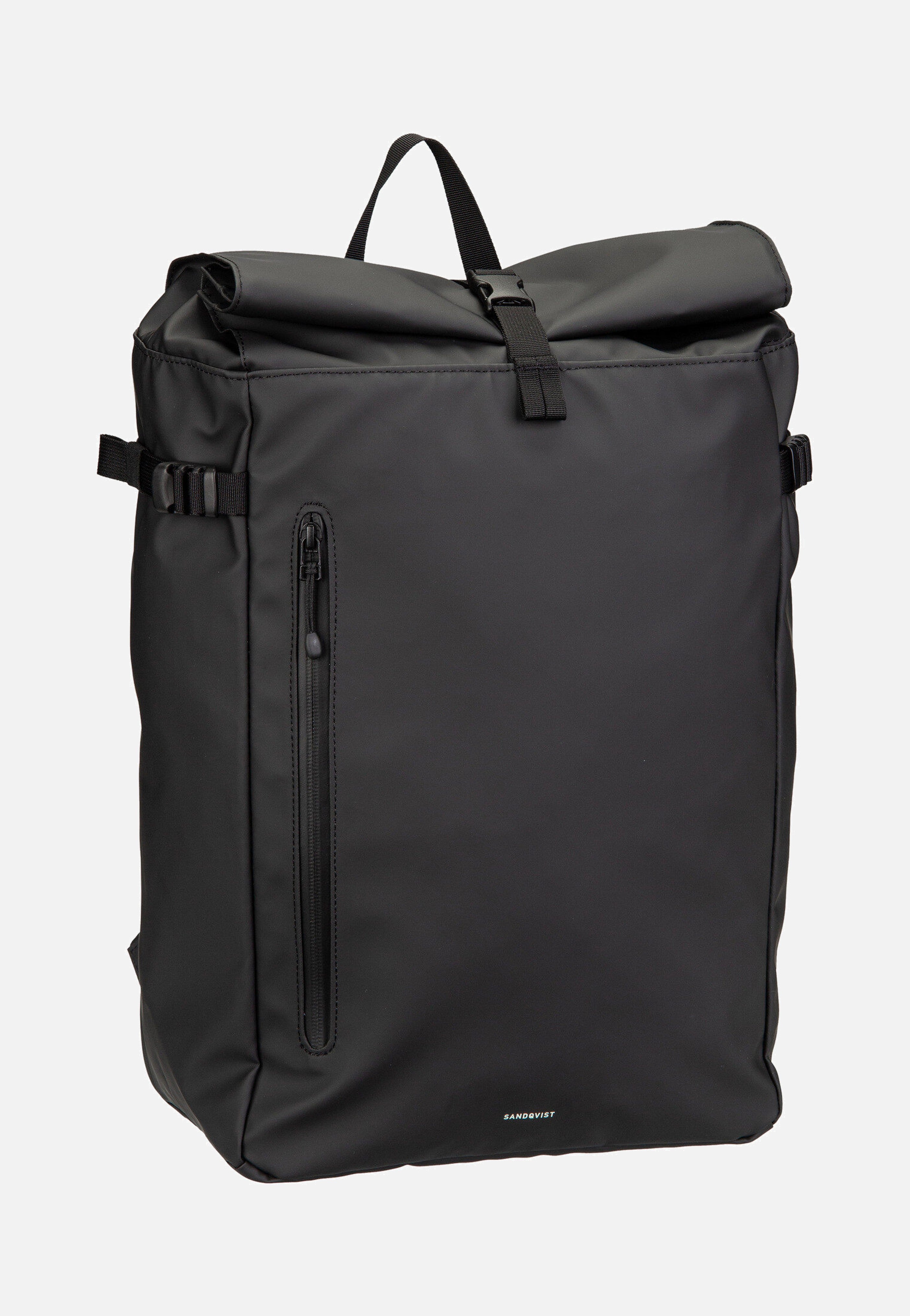 Sandqvist Stream Slim Rolltop L Black Backpack