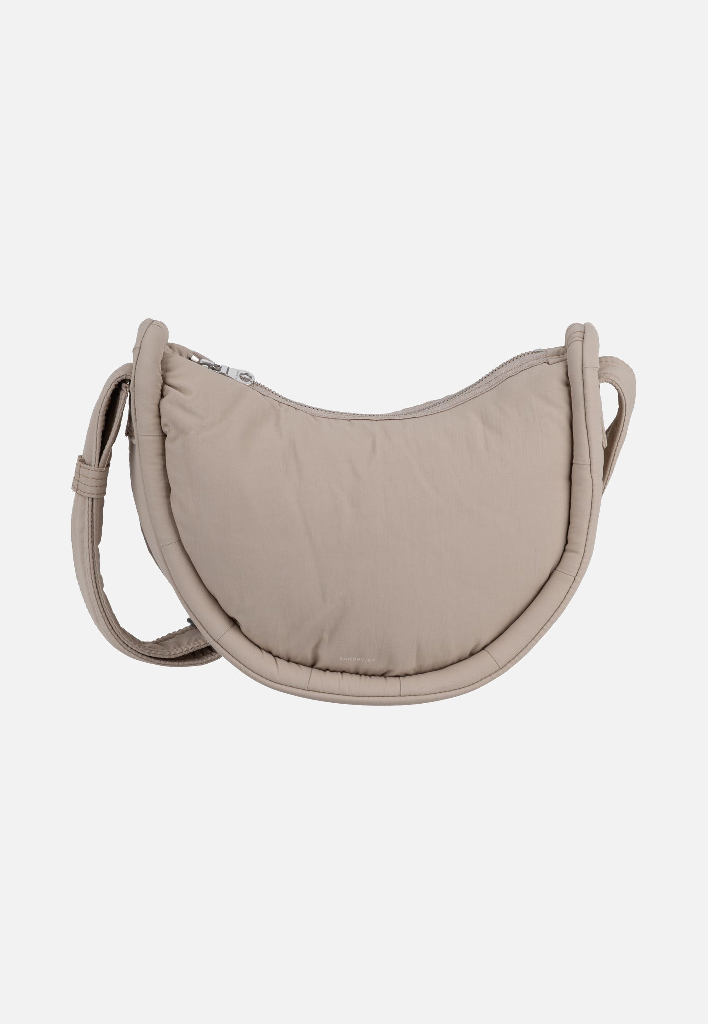 Sandqvist Curve Half Moon Mini Beige Hobo Bag