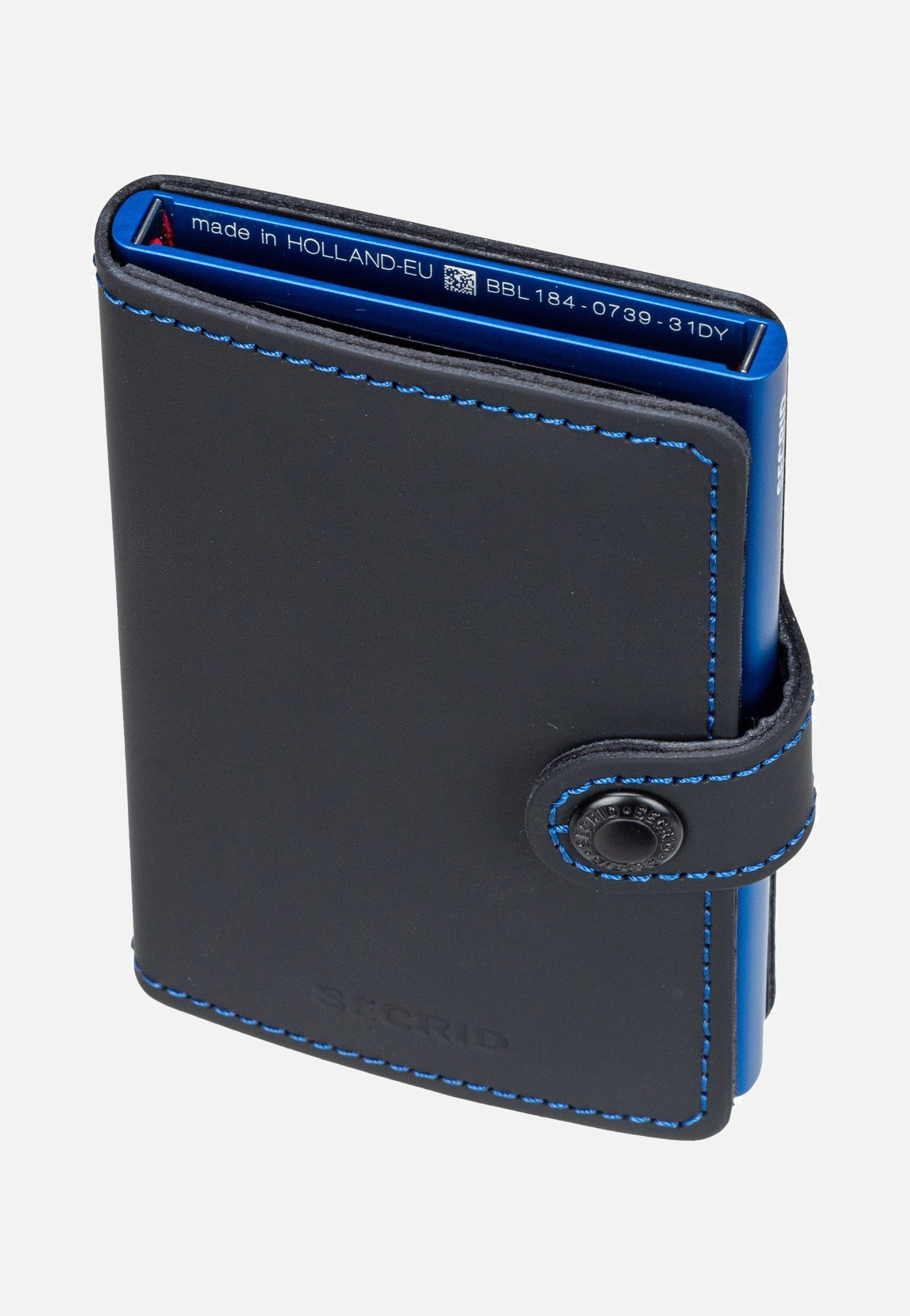 Secrid Miniwallet Matte Black & Blue Wallet
