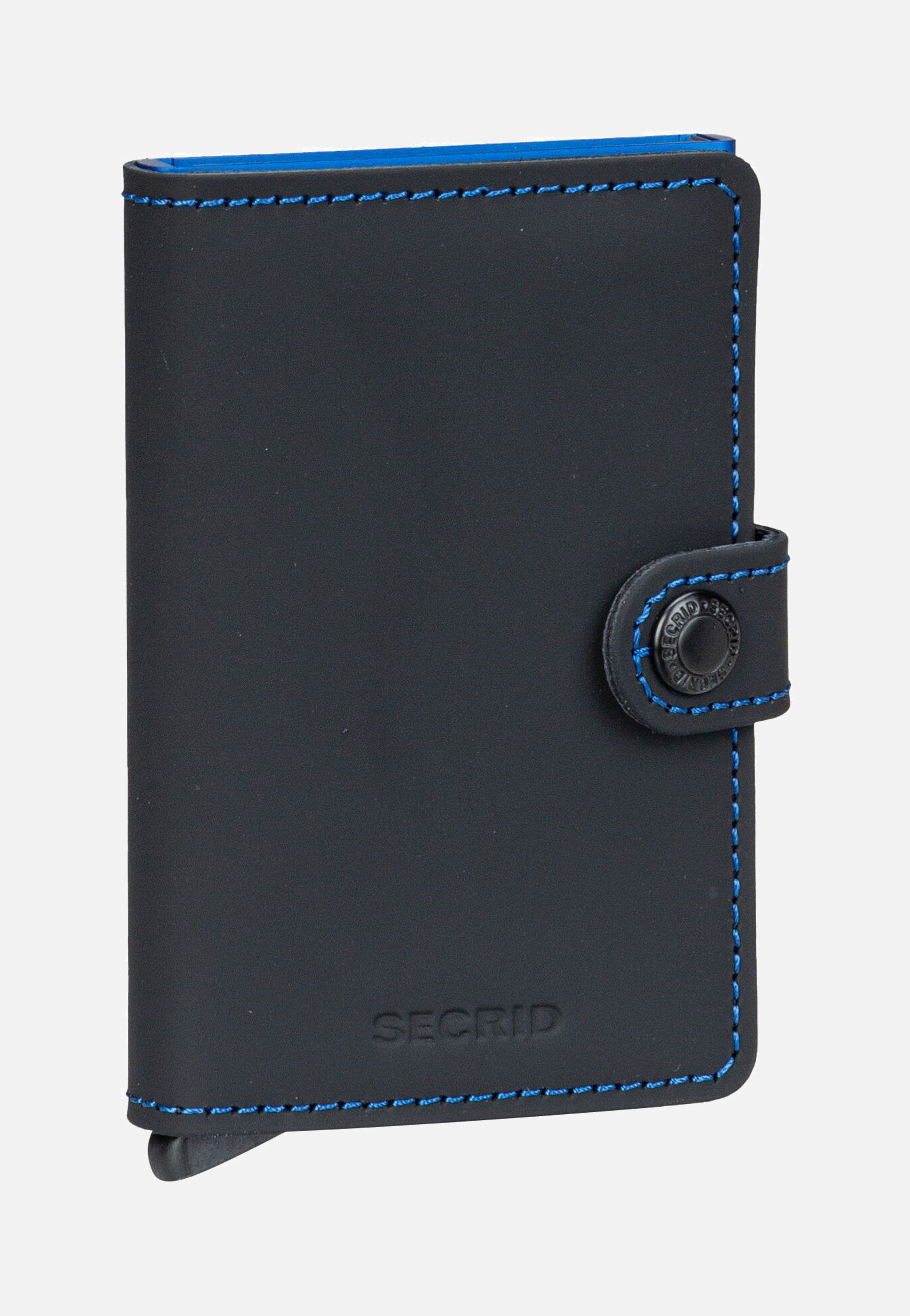Secrid Miniwallet Matte Black & Blue Wallet