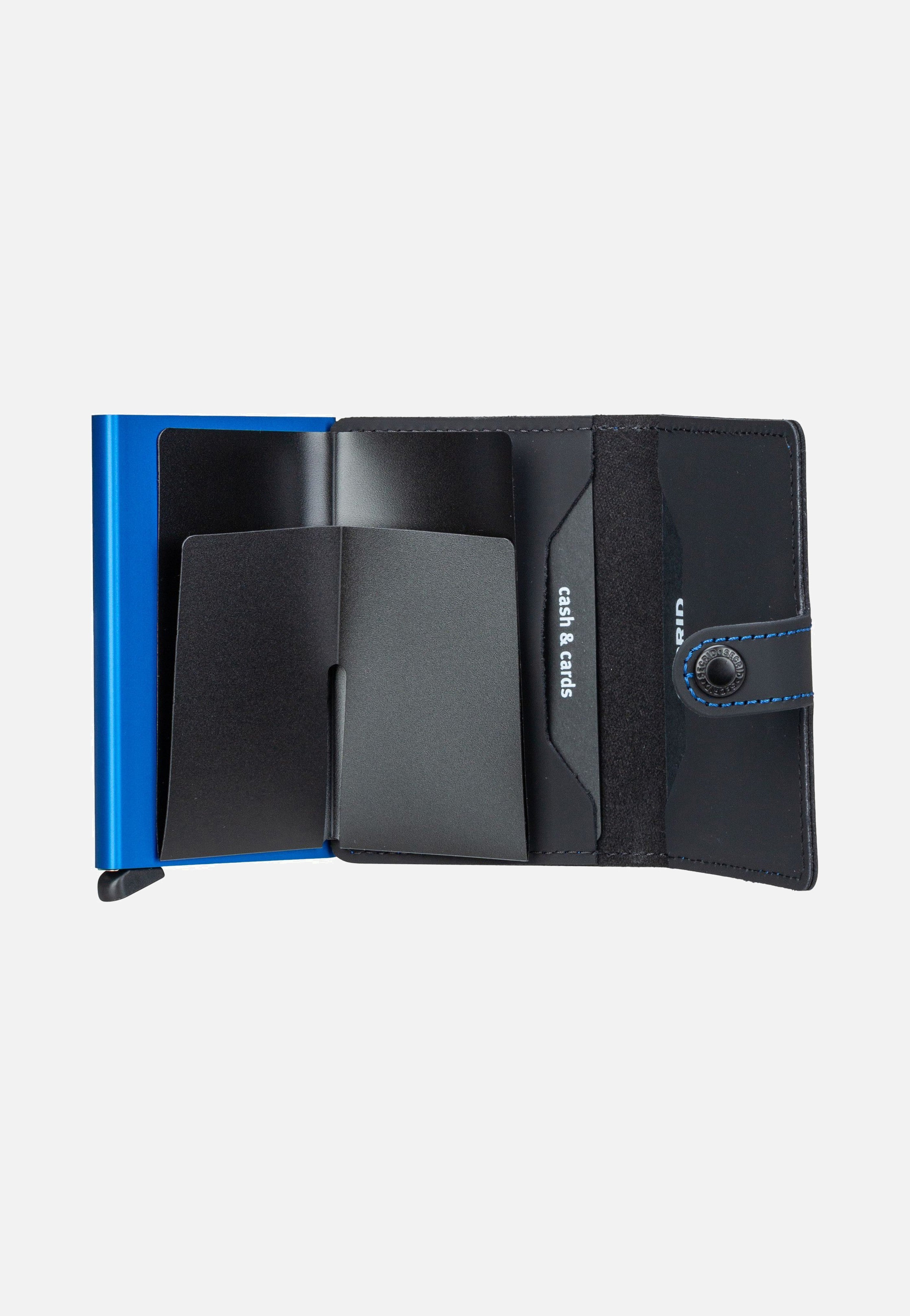 Secrid Miniwallet Matte Black & Blue Wallet