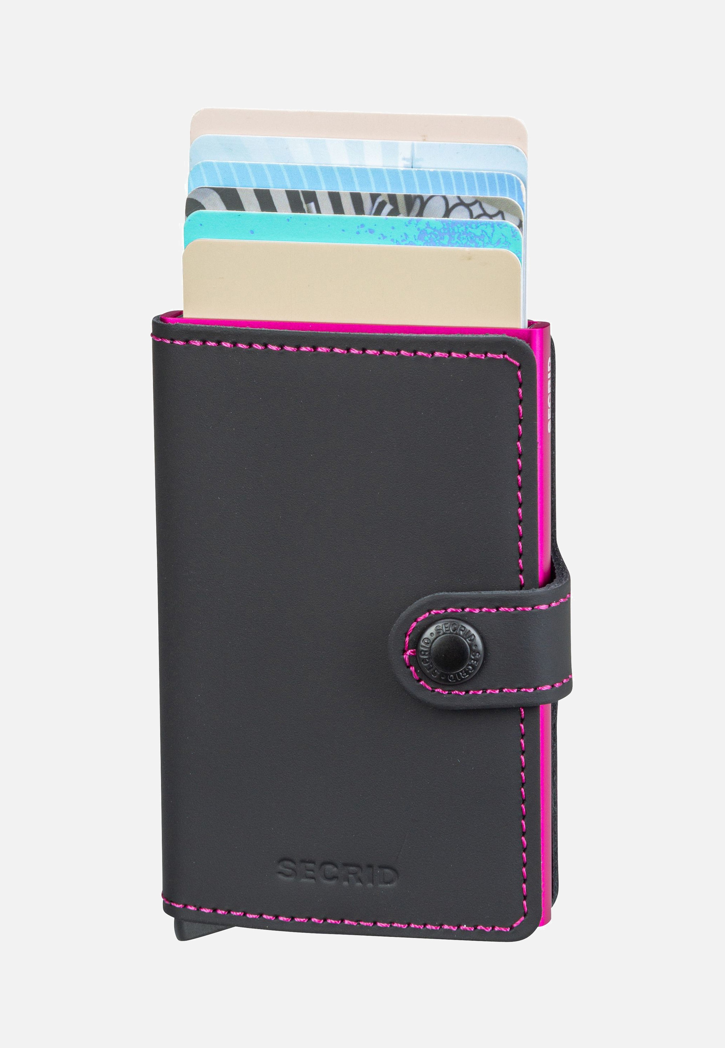 Secrid Miniwallet Matte Black-Fuchsia Wallet