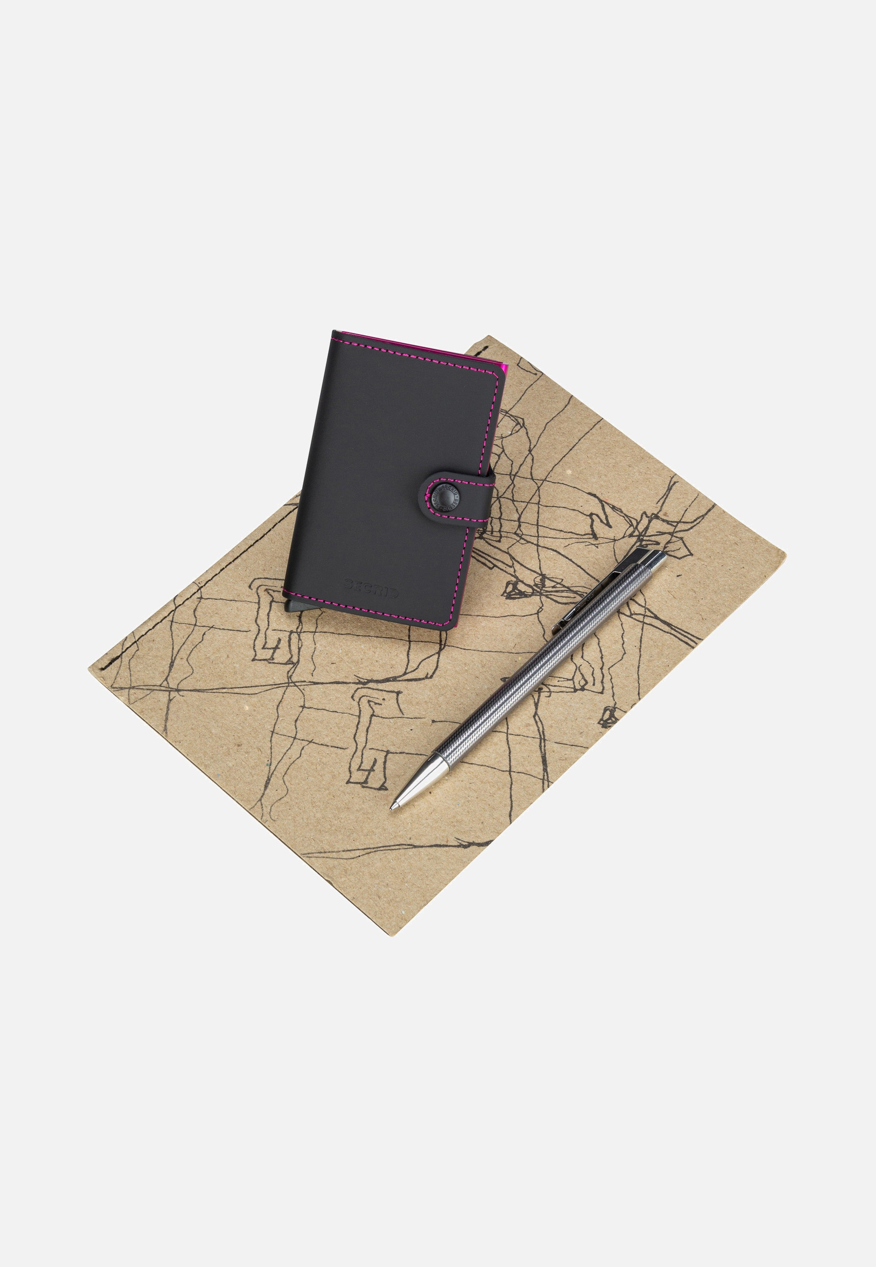 Secrid Miniwallet Matte Black-Fuchsia Wallet