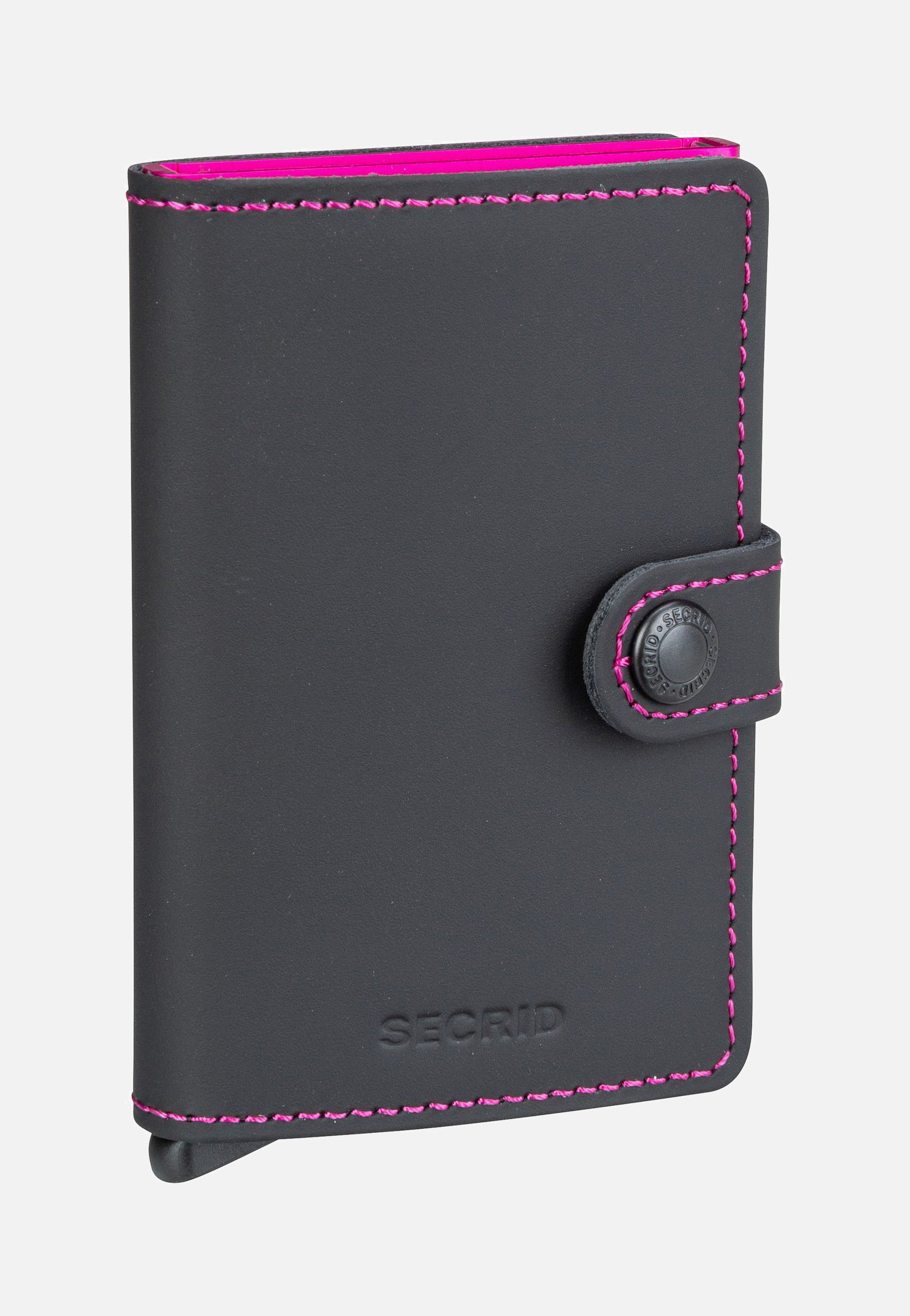 Secrid Miniwallet Matte Black-Fuchsia Wallet