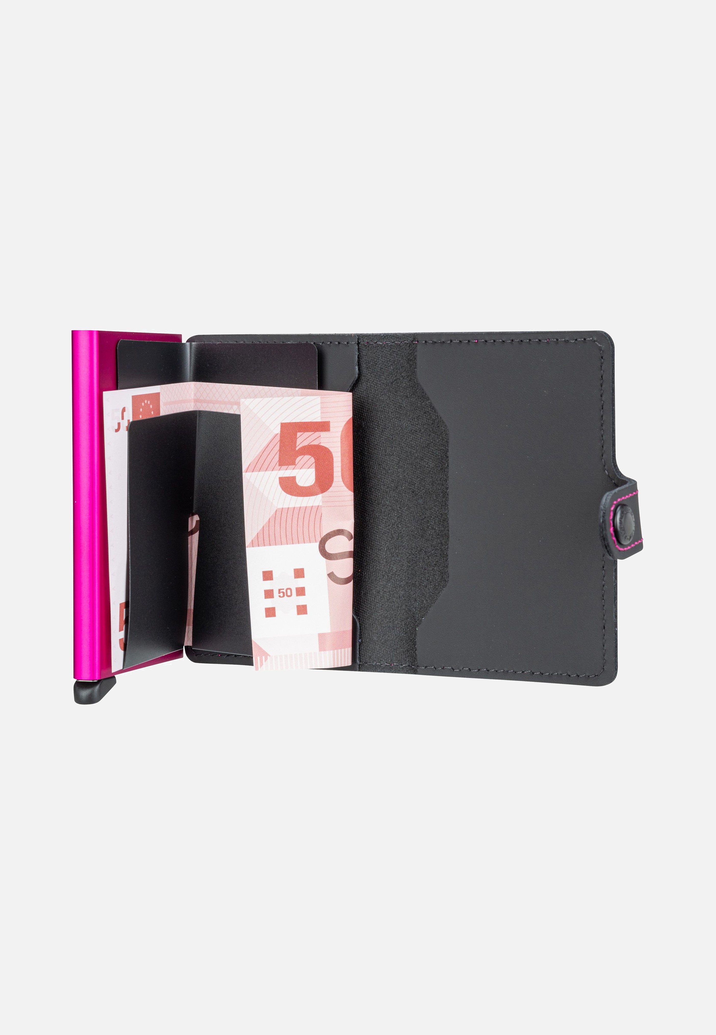 Secrid Miniwallet Matte Black-Fuchsia Wallet