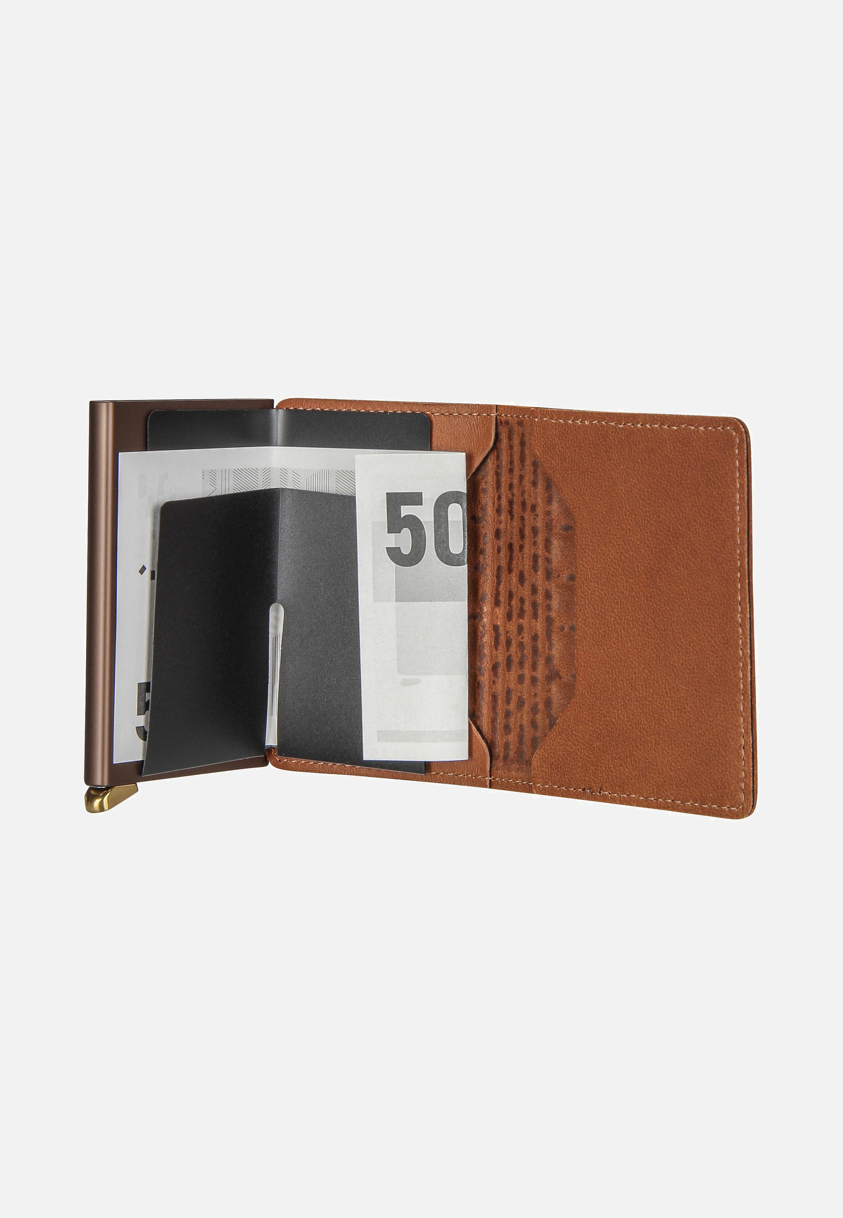 Secrid - Premium Slimwallet Emboss Lines Cognac - Wallet | Neutral-Image