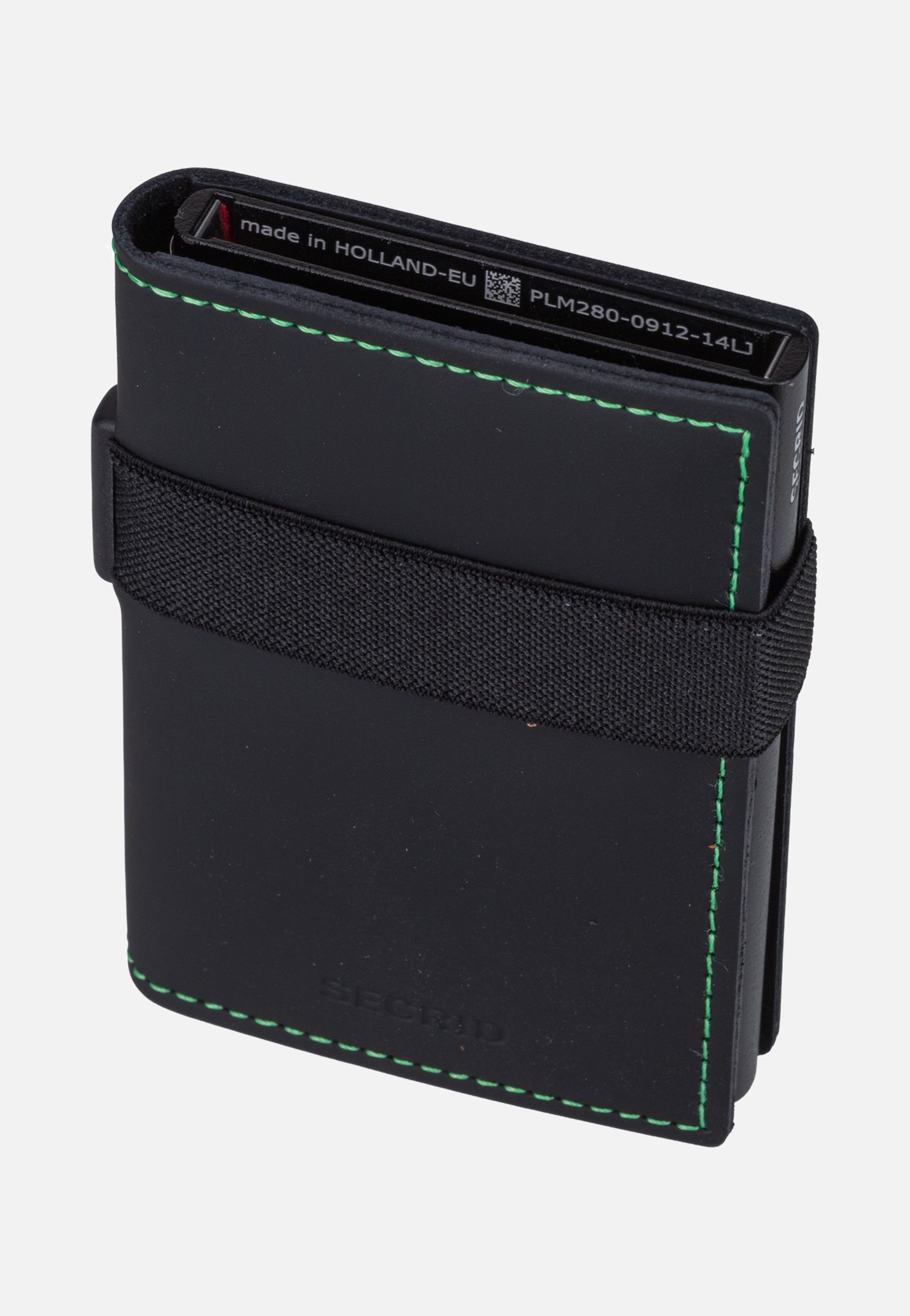 Secrid Bandwallet Matte Black & Green Wallet