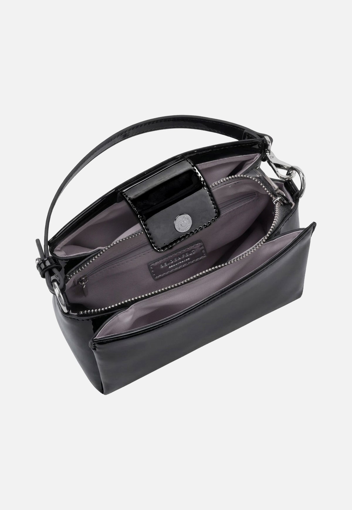 Seidenfelt Mariehamn Patent Black Bolso de noche