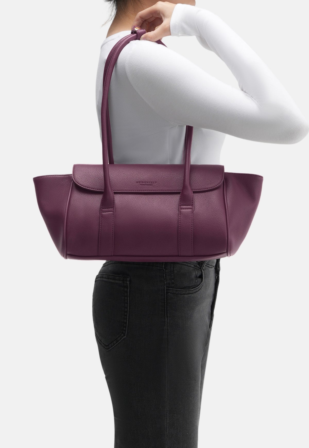 Seidenfelt Nelma East West Shoulderbag Mystery Purple Handle Bag