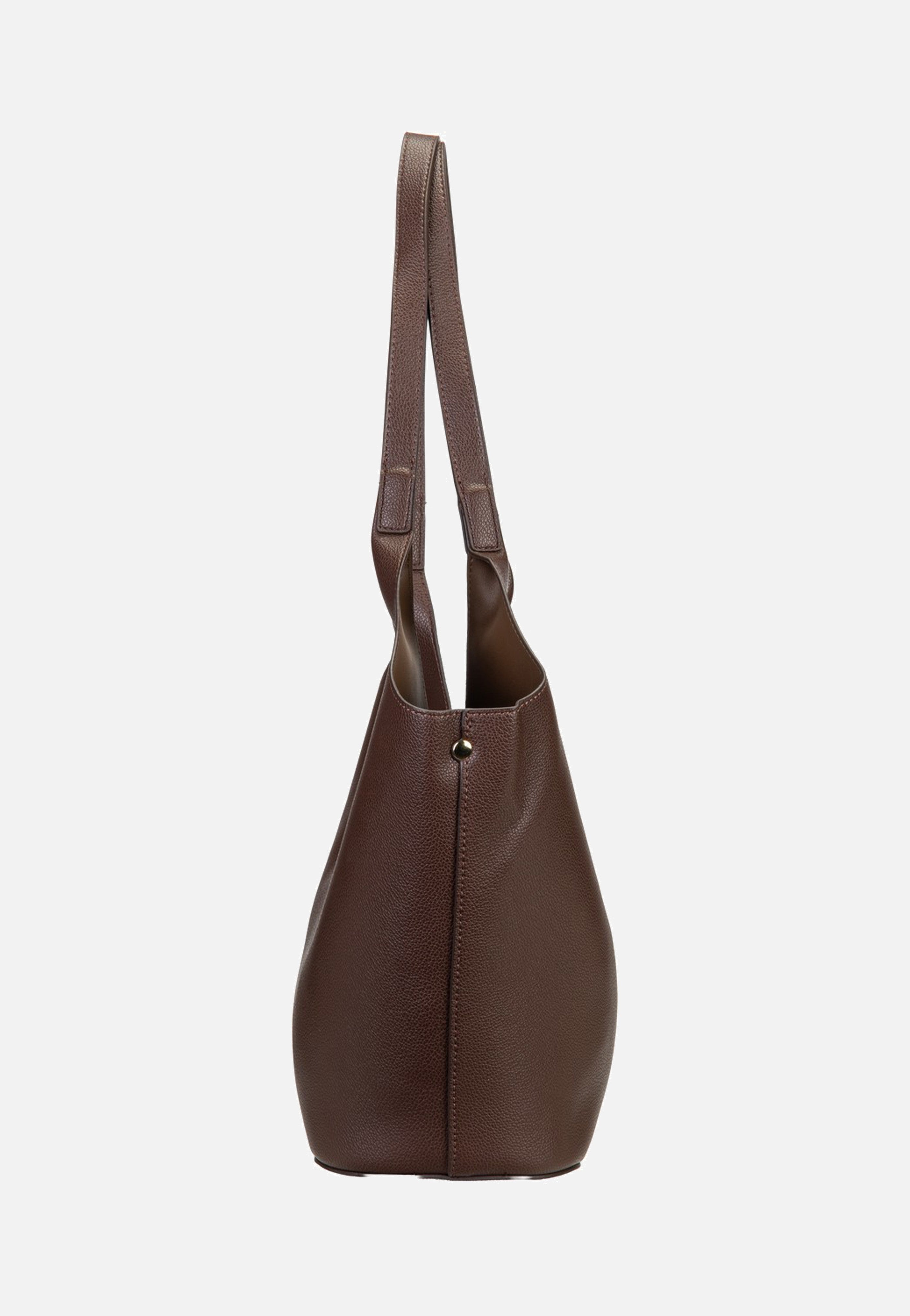 Seidenfelt Nelma Tulip Shopper Dark Brown Shopper