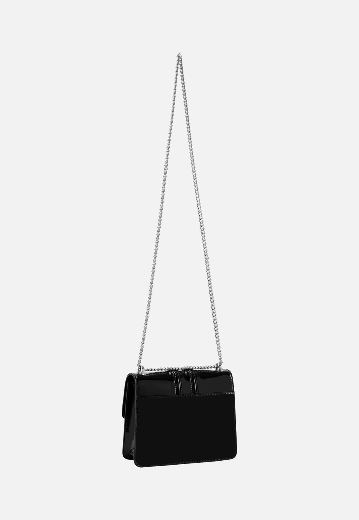 Seidenfelt Roros Mirror Patent Black Evening Bag