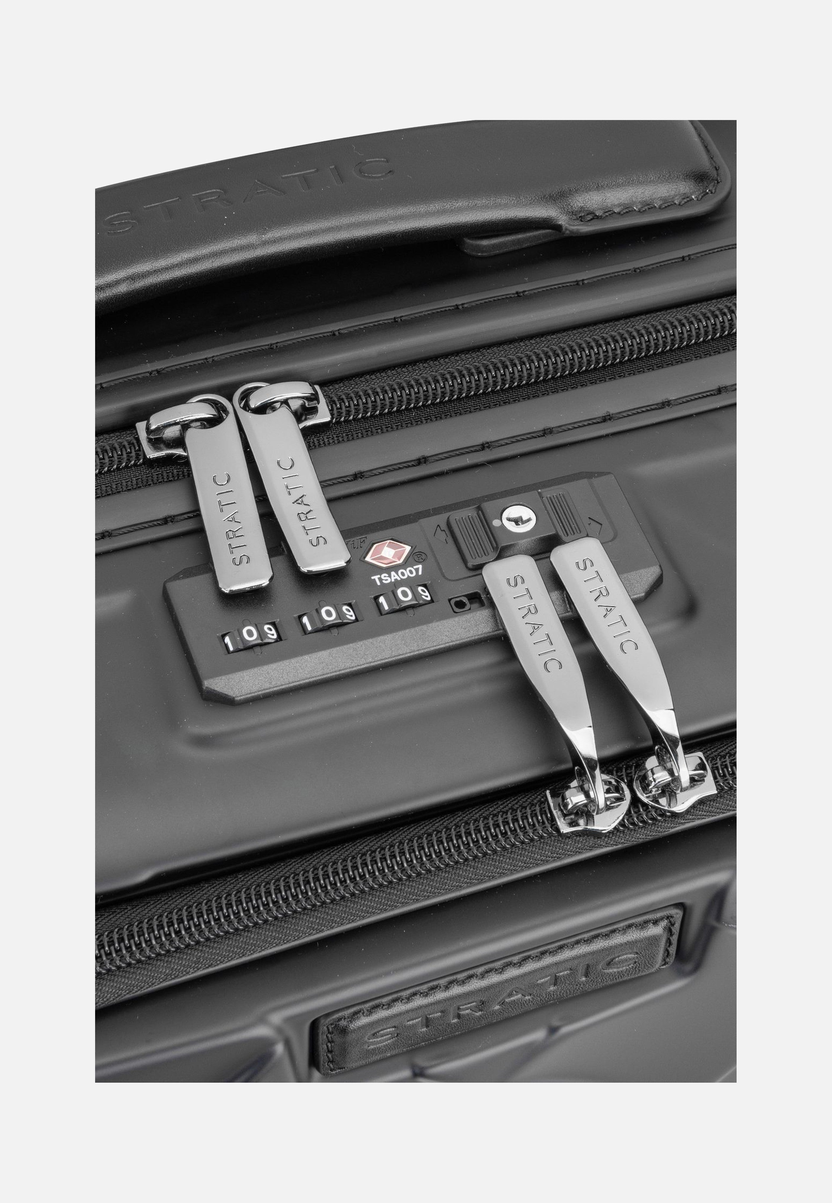 Stratic - Leather & More Trolley S Front Pocket Matt Black - Suitcase | Neutral-Image