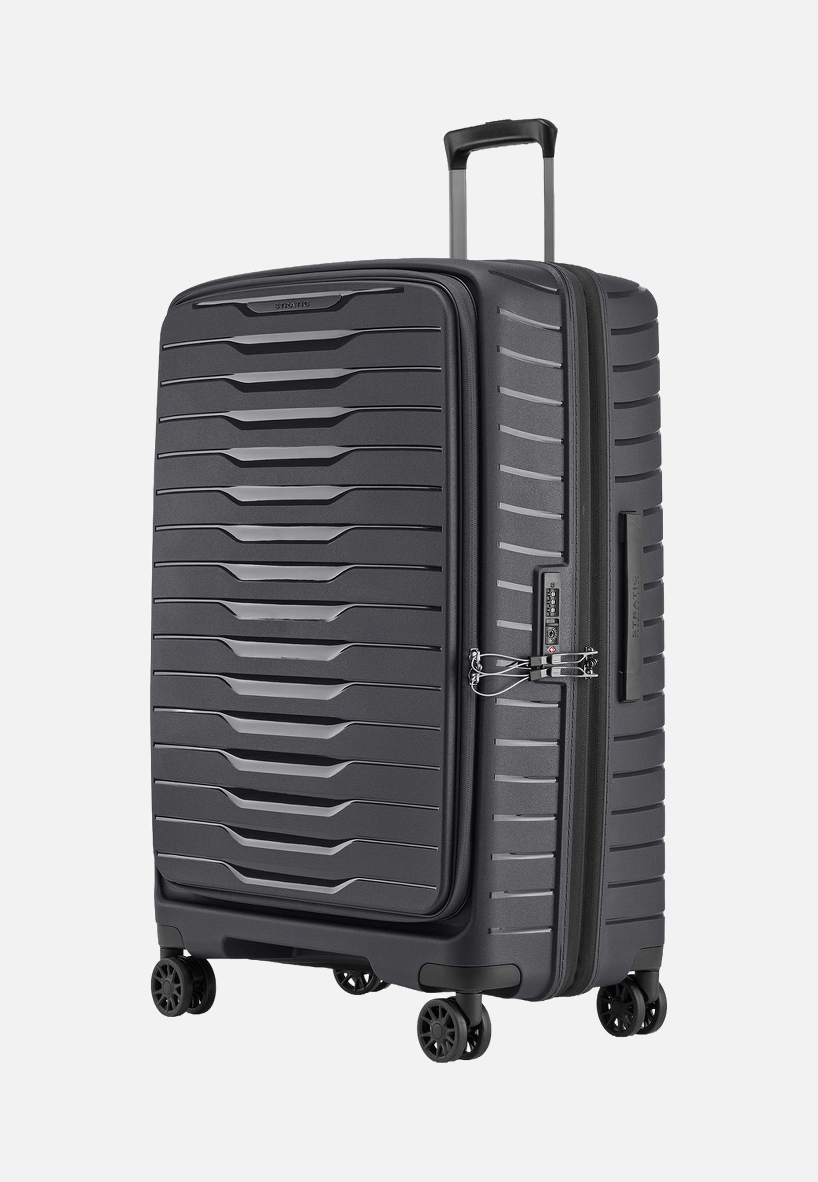 Stratic Novium ML Trolley L Black Suitcase