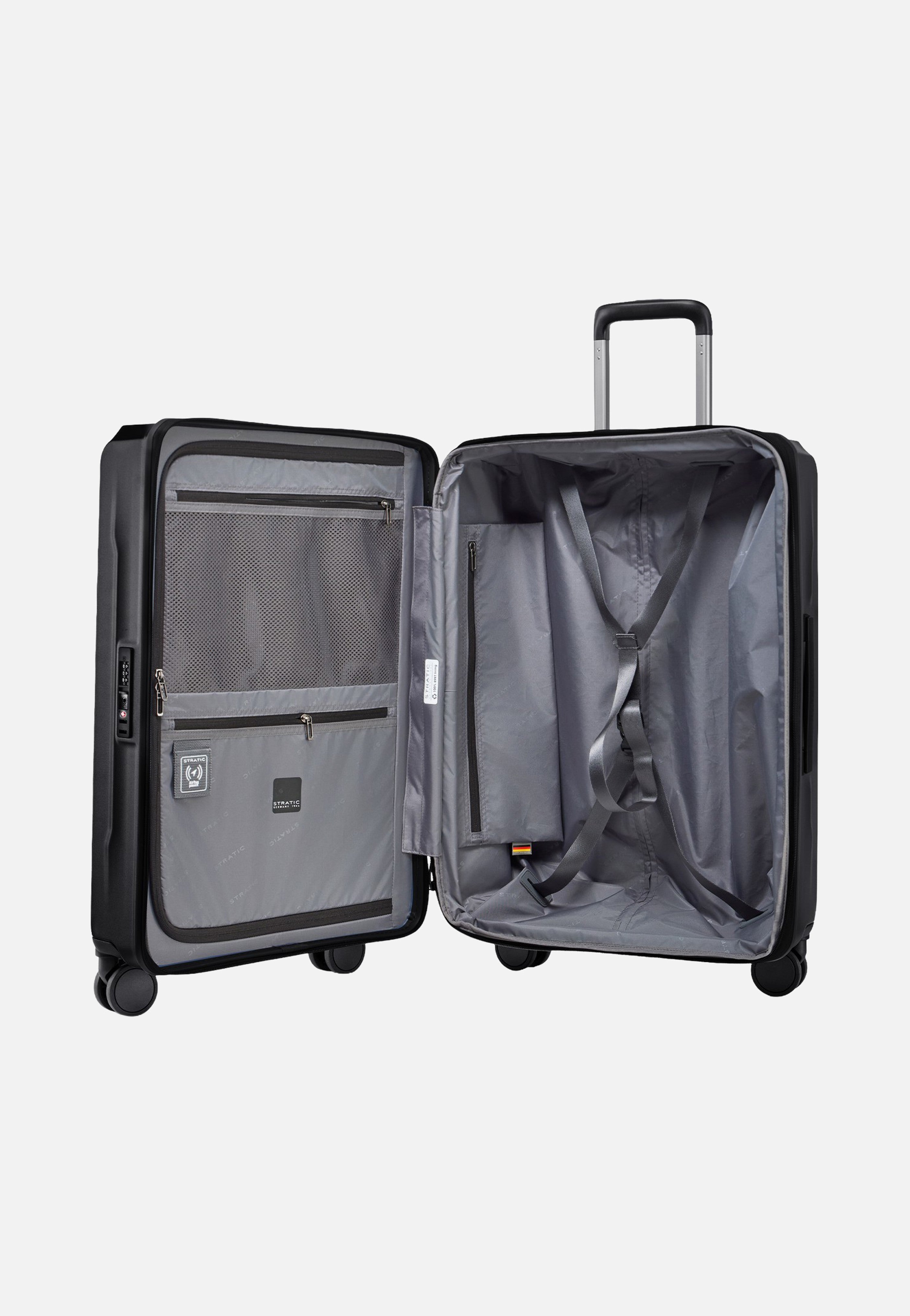 Stratic Phoenix SL Trolley M Black Suitcase