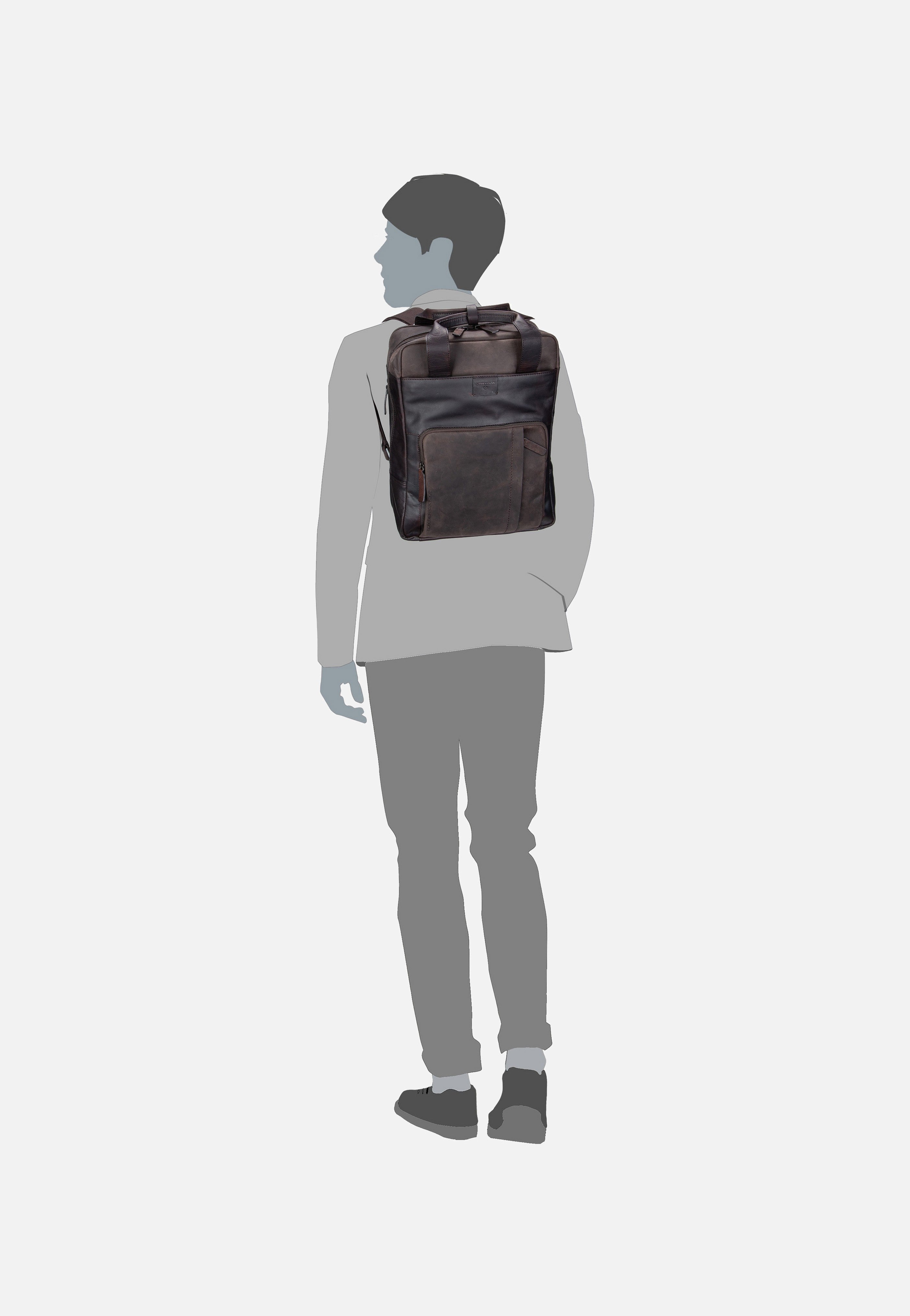 Strellson - Brick Lane Josh Backpack LVZ Dark Brown - Backpack | Men-Image