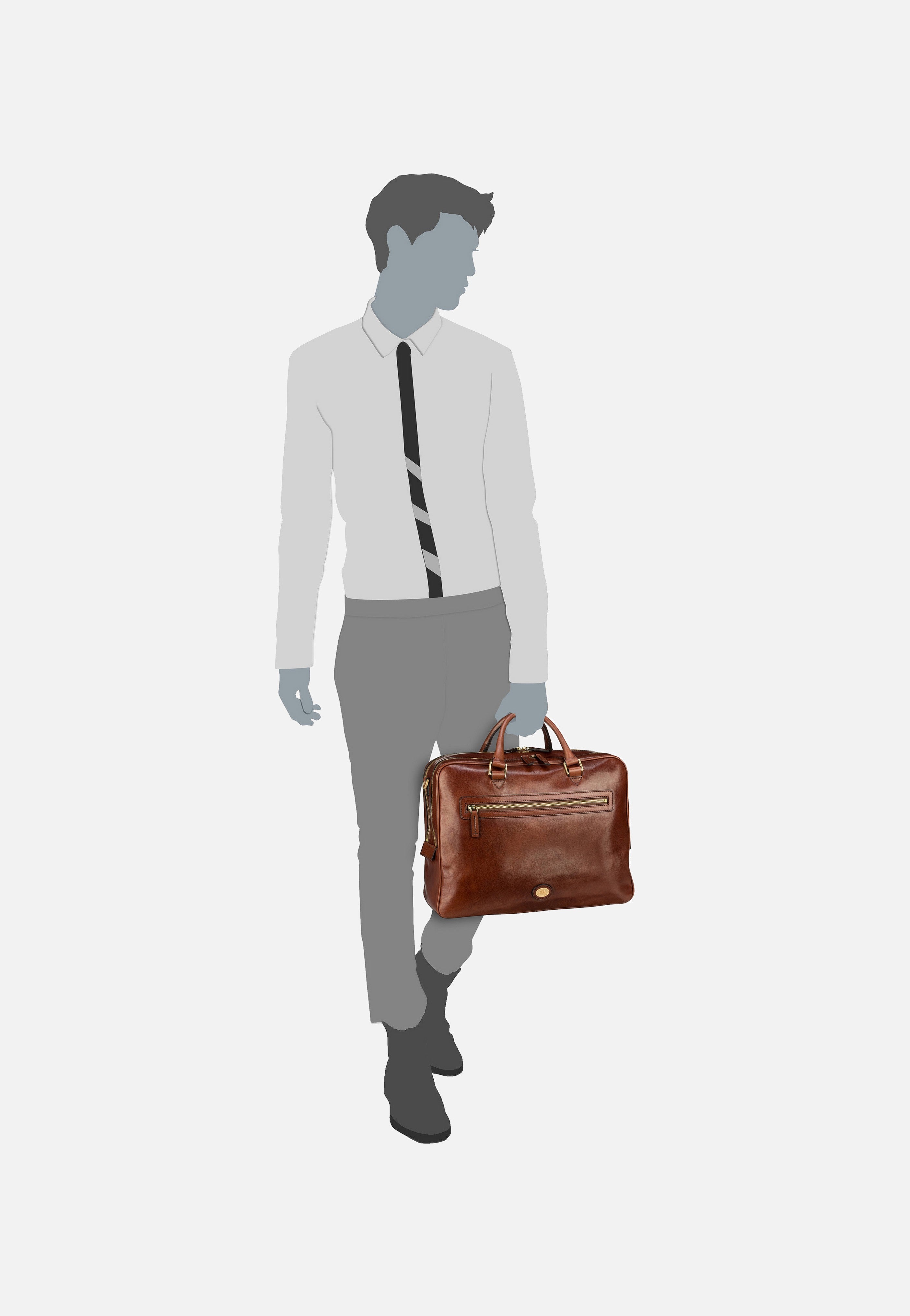 The Bridge - Story Uomo 3500 Marrone/Oro - Briefcase | Men-Image
