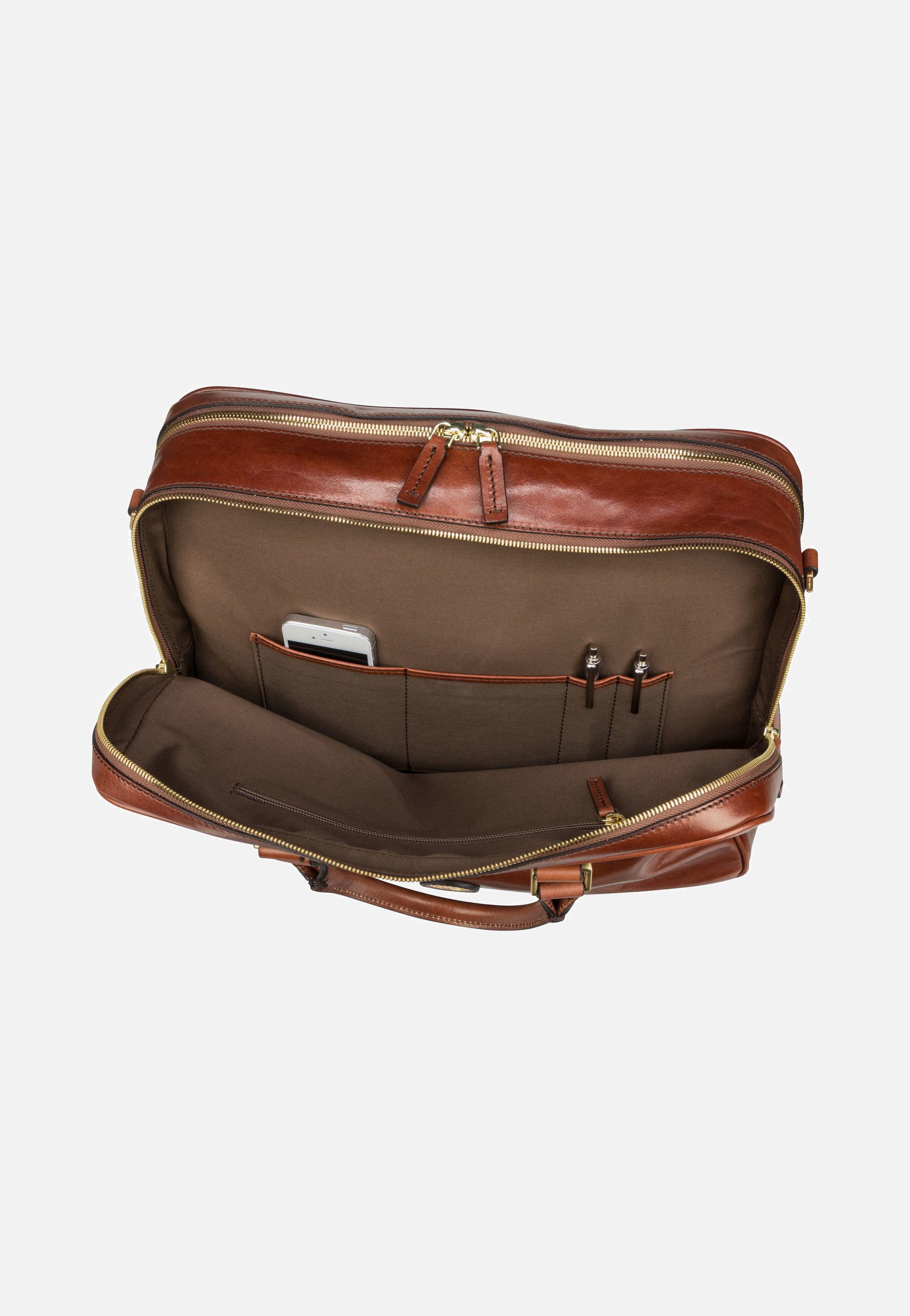 The Bridge - Story Uomo 3500 Marrone/Oro - Briefcase | Men-Image