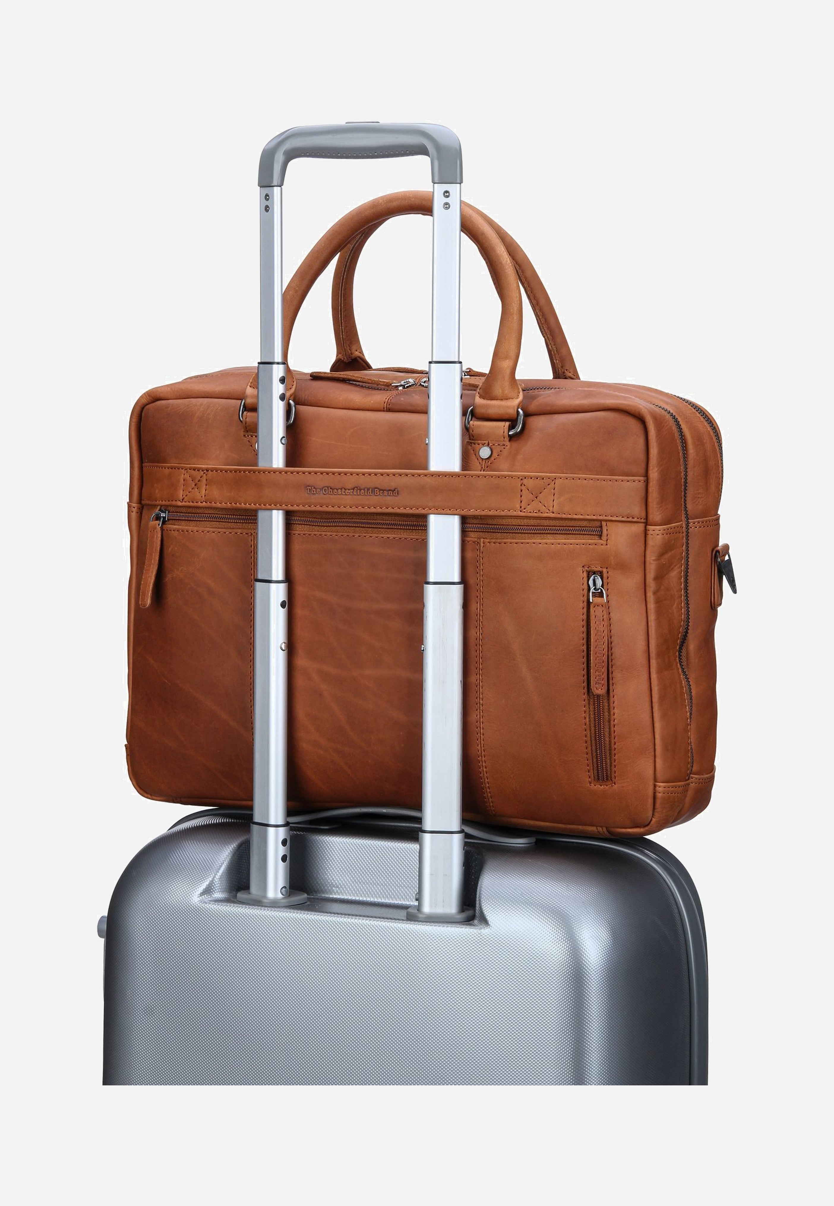 The Chesterfield Brand Boston 1086 Cognac Briefcase