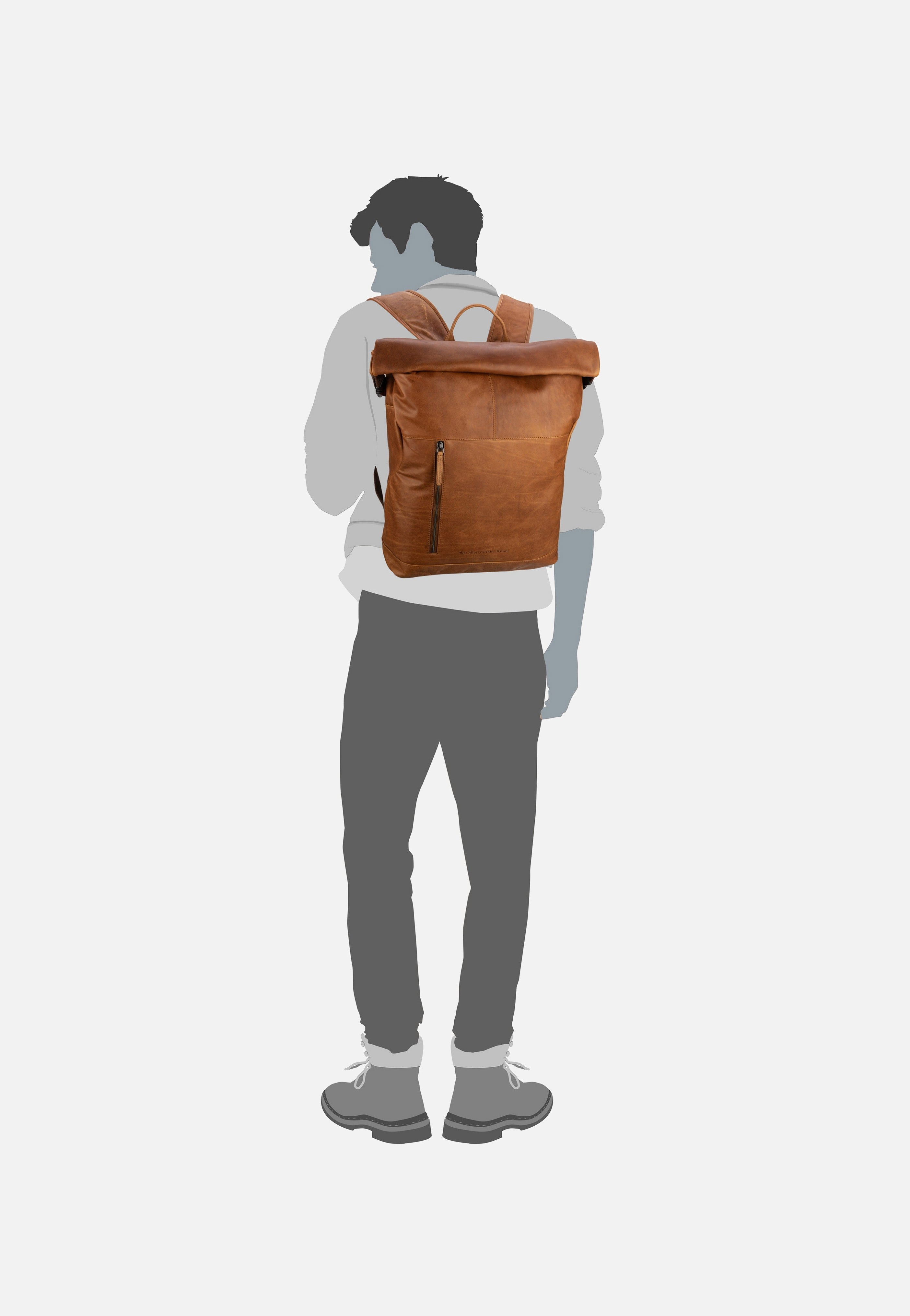 The Chesterfield Brand - Liverpool 0309 Cognac - Rolltop Backpack | Men-Image