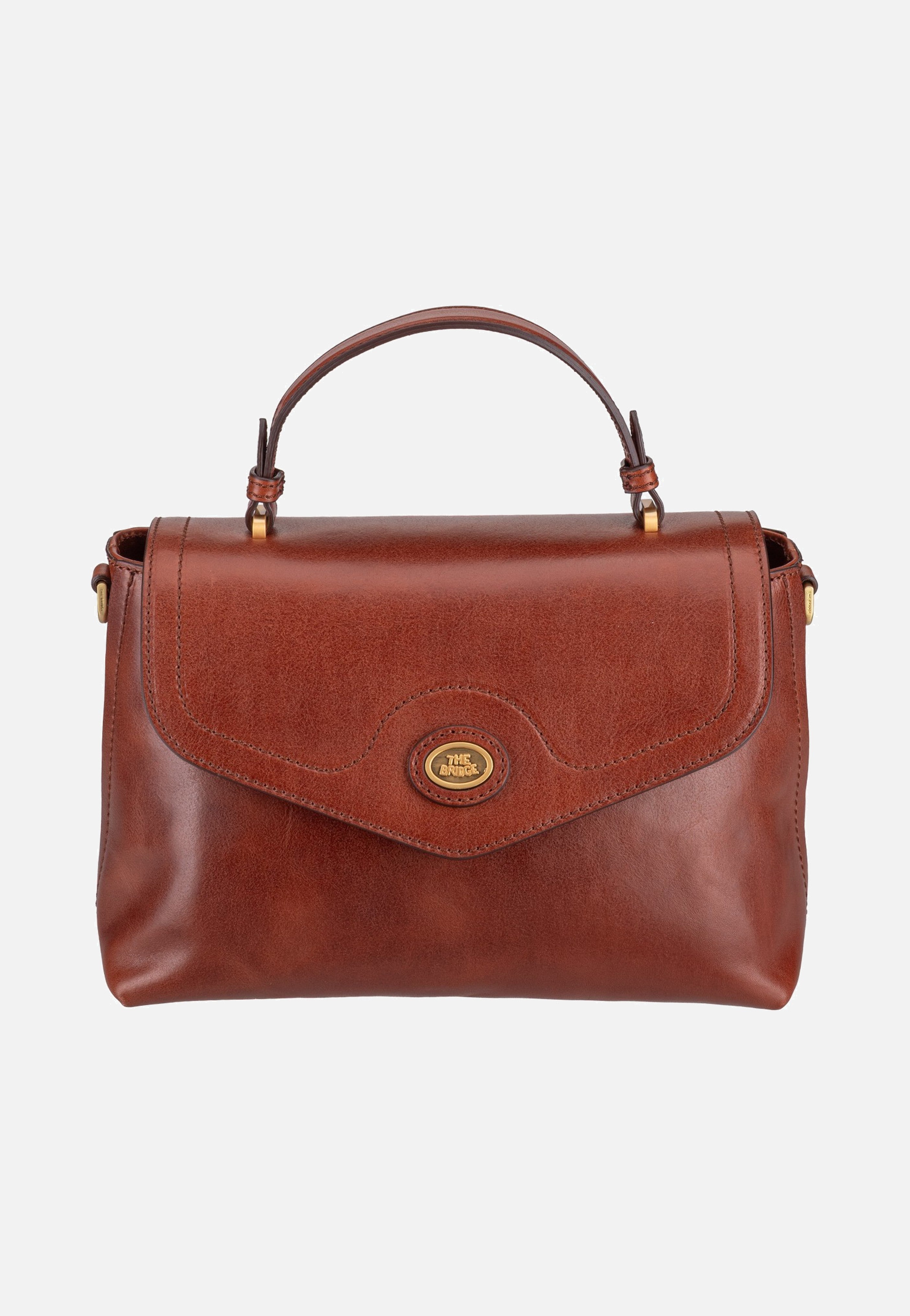 The Bridge Stodo Top Marrone/Oro Handle Bag
