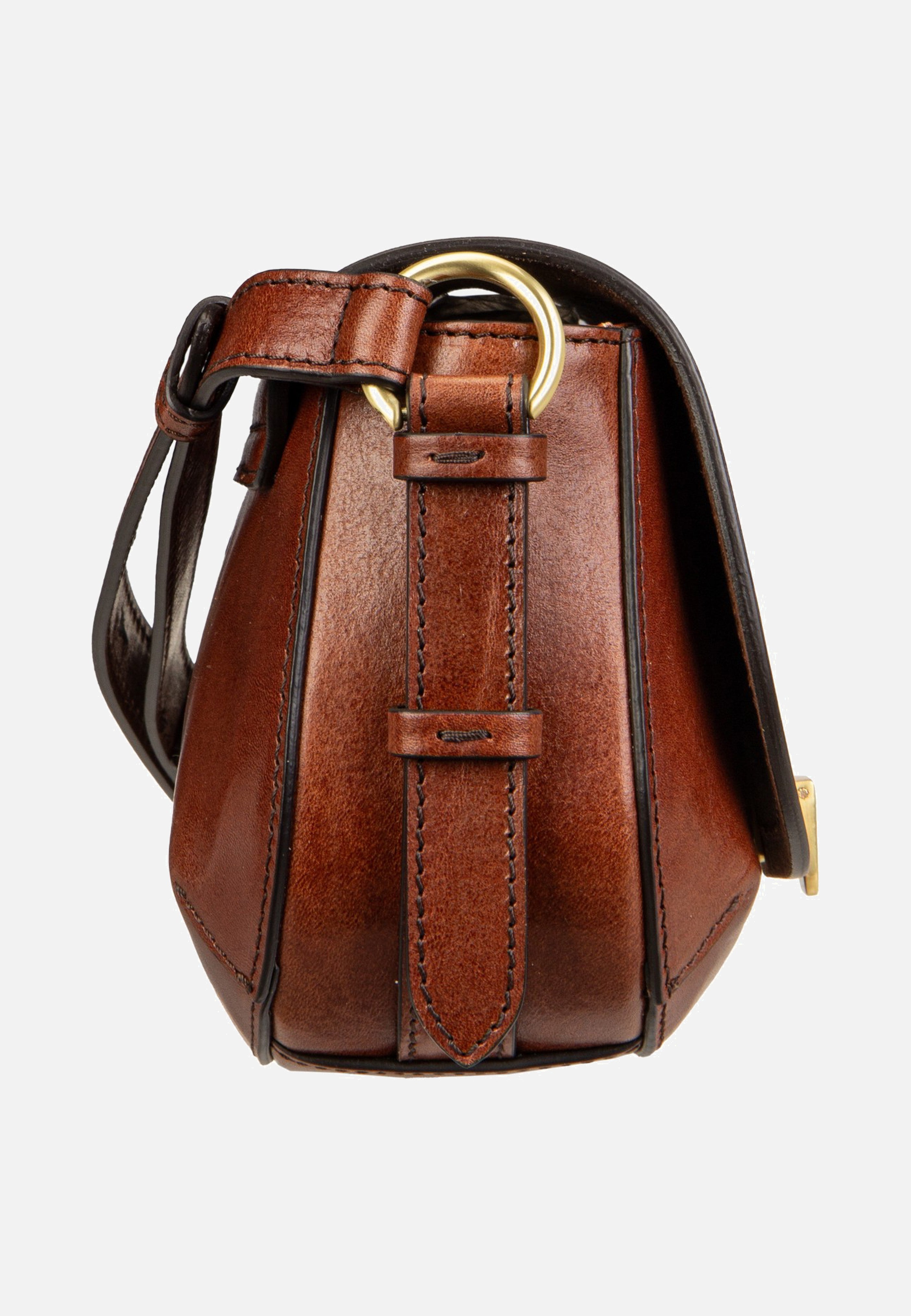 The Bridge - Federica Crossbody Marrone/Oro - Saddle Bag | Women-Image
